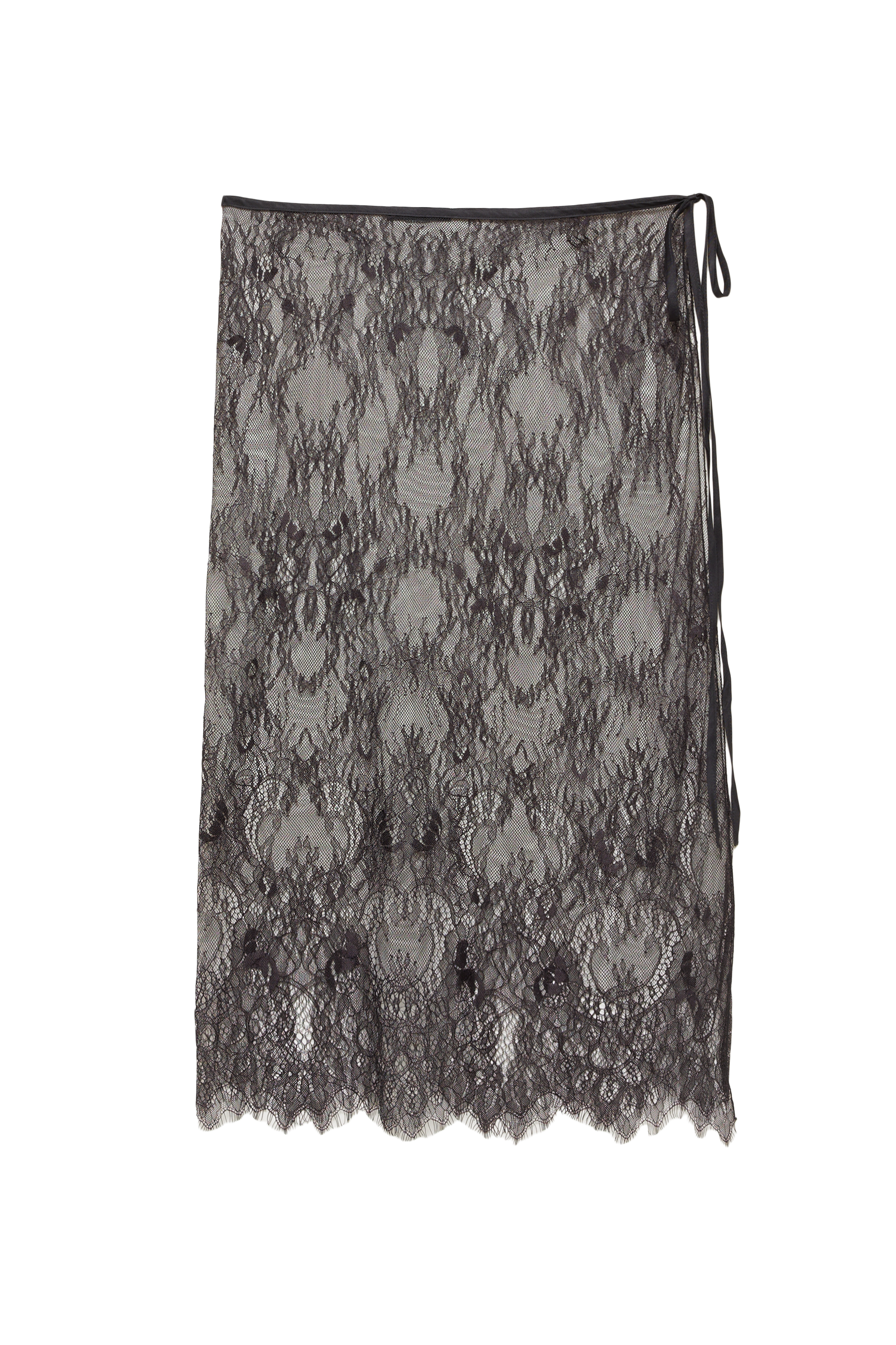 Lace midi sarong skirt