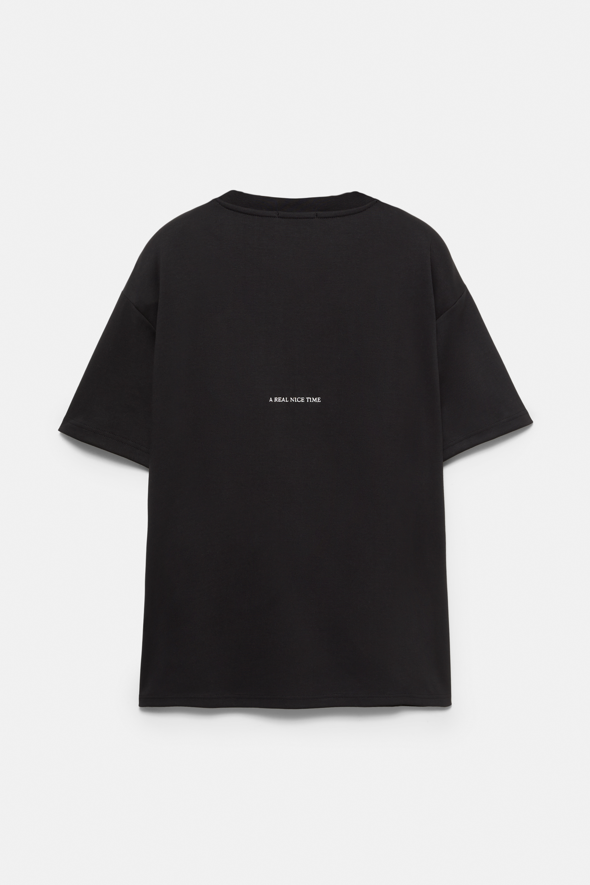 Black interlock short sleeve sweatshirt