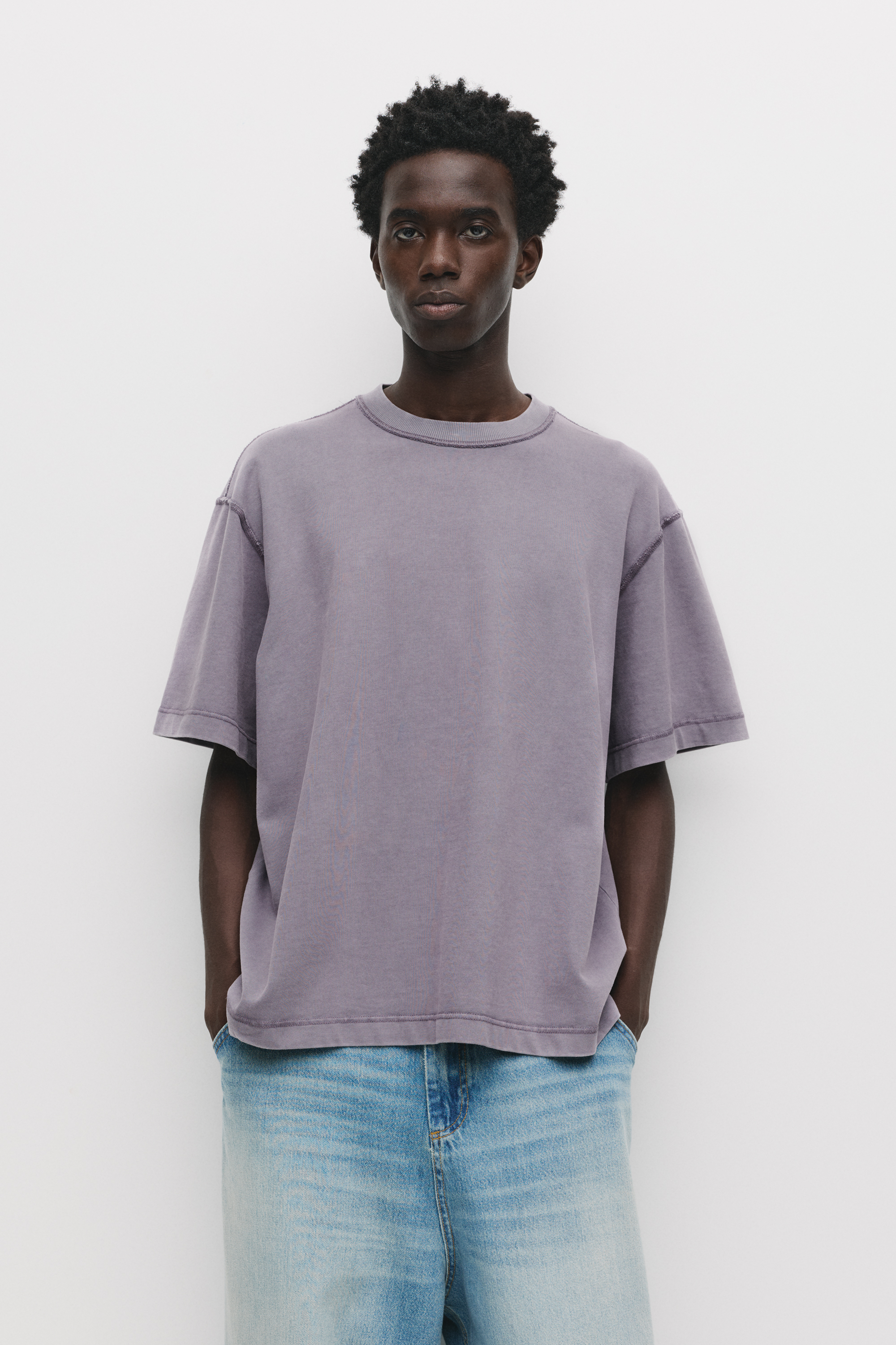 T-shirt boxy doux au toucher