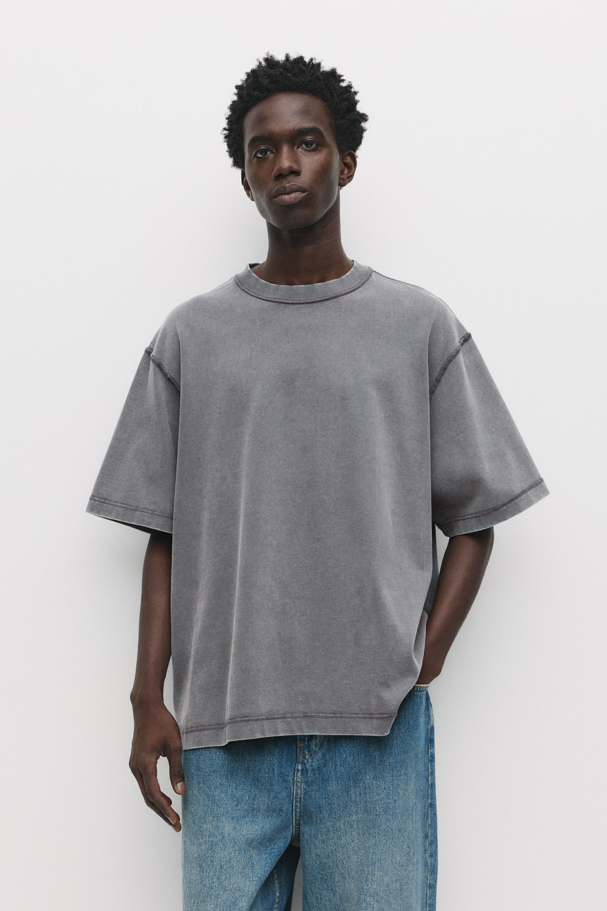 Soft-touch boxy-fit T-shirt