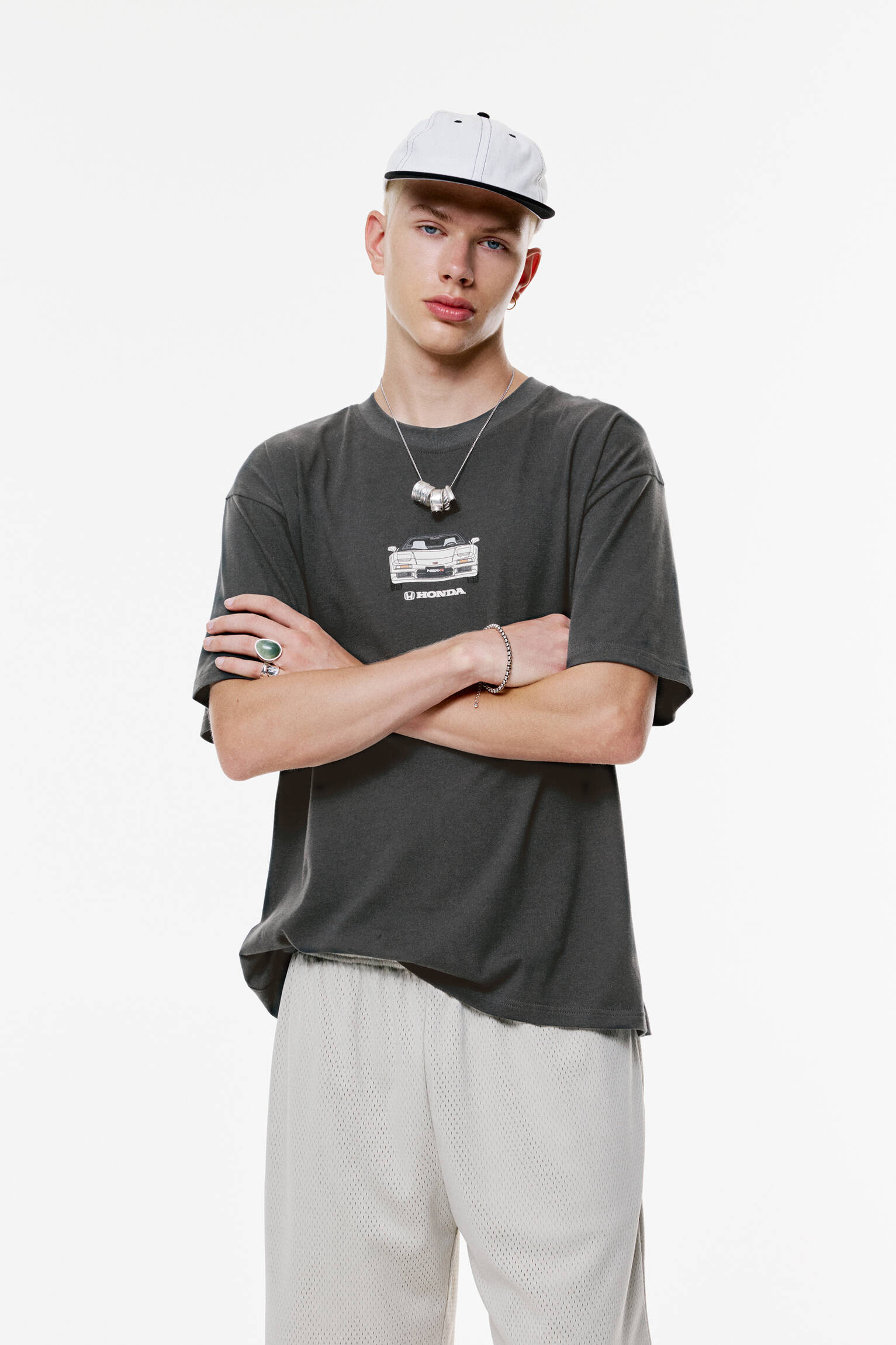 T-shirt graphique Honda - pull&bear