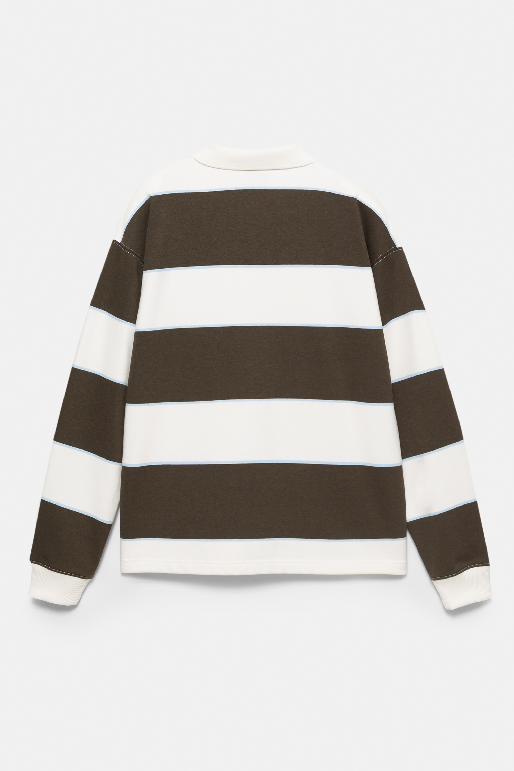 Embroidered striped polo shirt