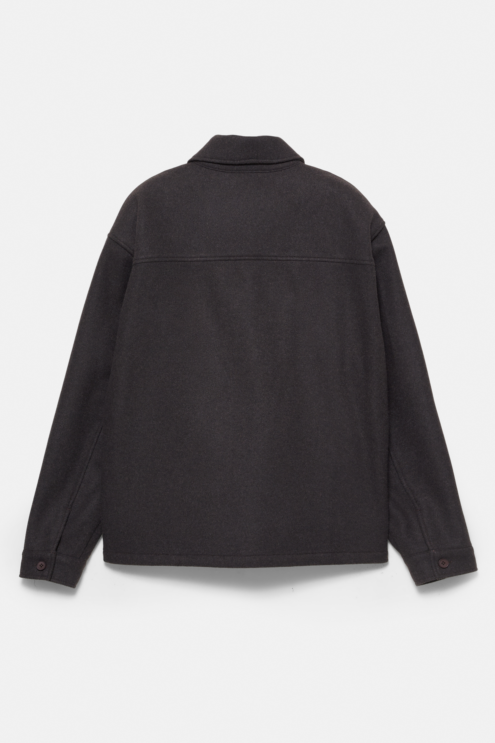 Hemdjacke aus Lodentuch mit Reißverschluss