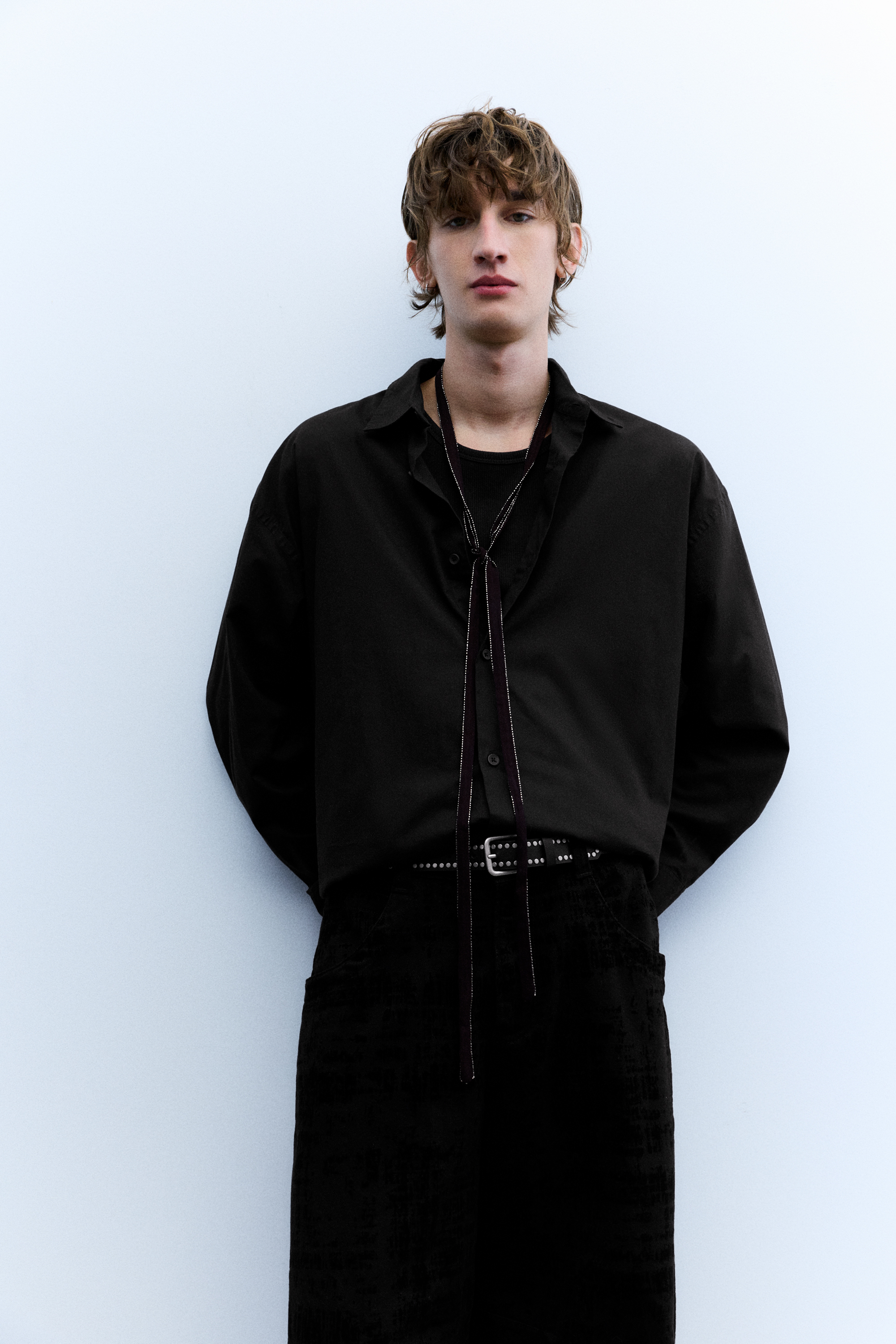 Πουκάμισο από ποπλίνα με μακρύ μανίκι