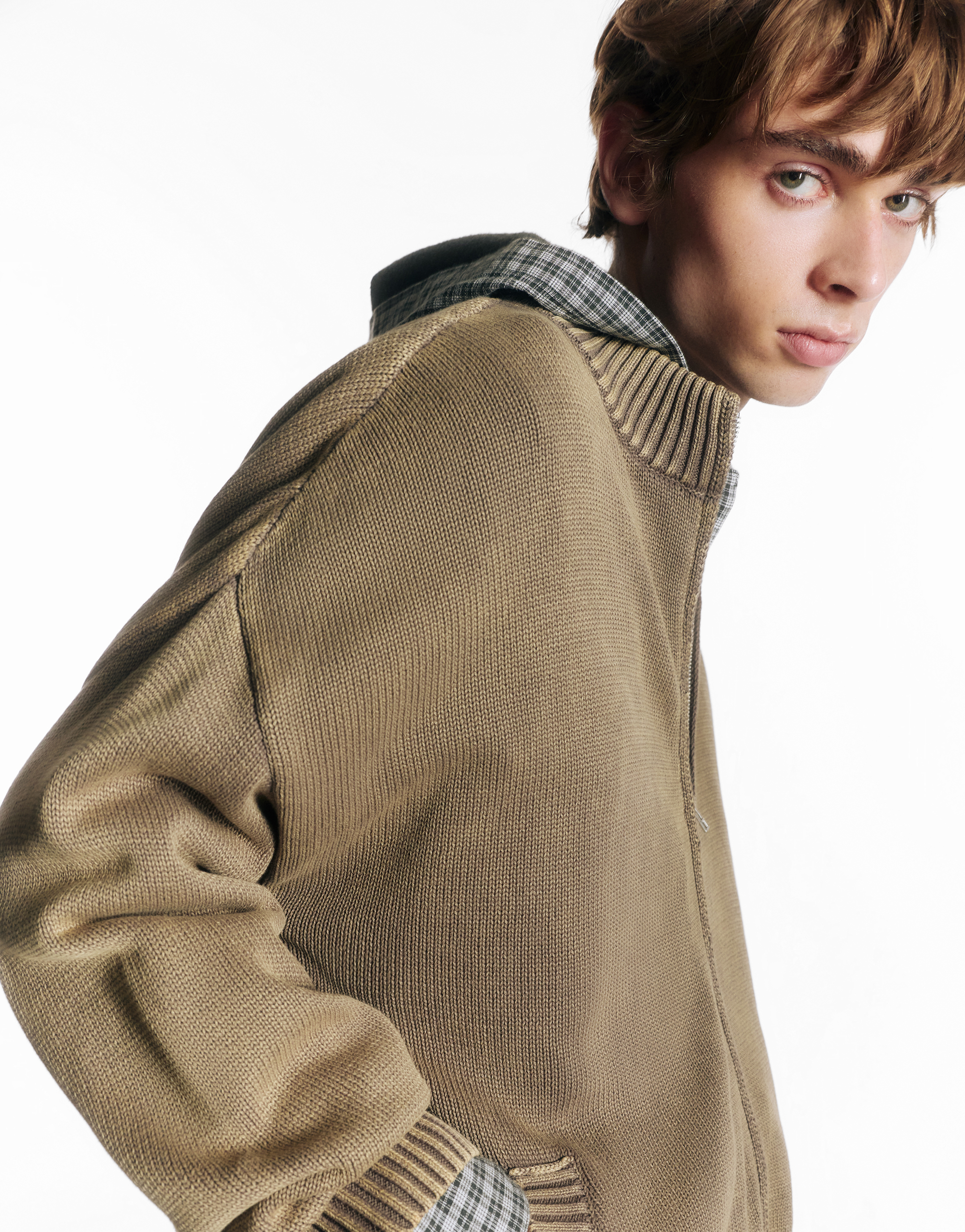 Veste côtelée délavée à l'acide