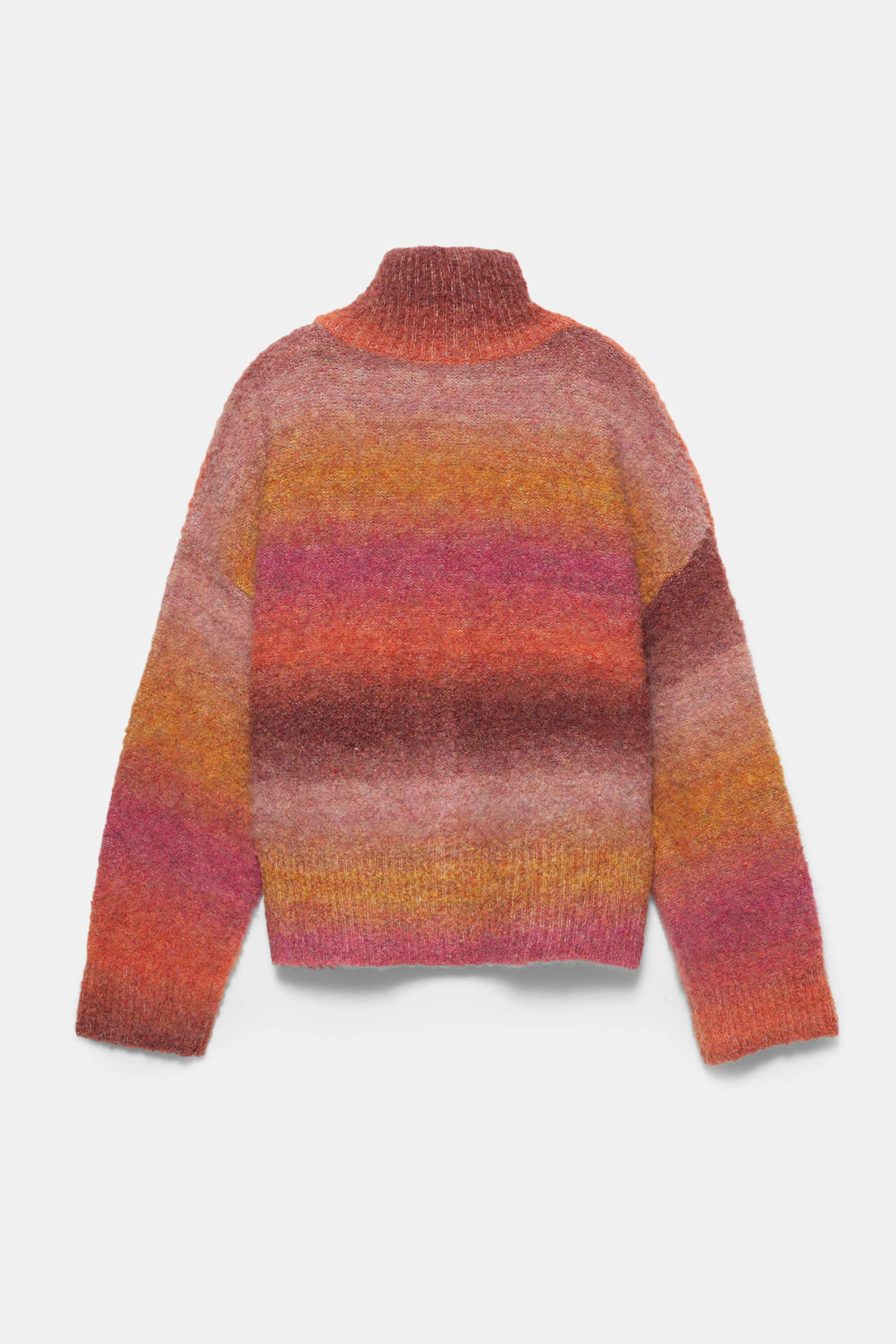 High neck zip-up cardigan