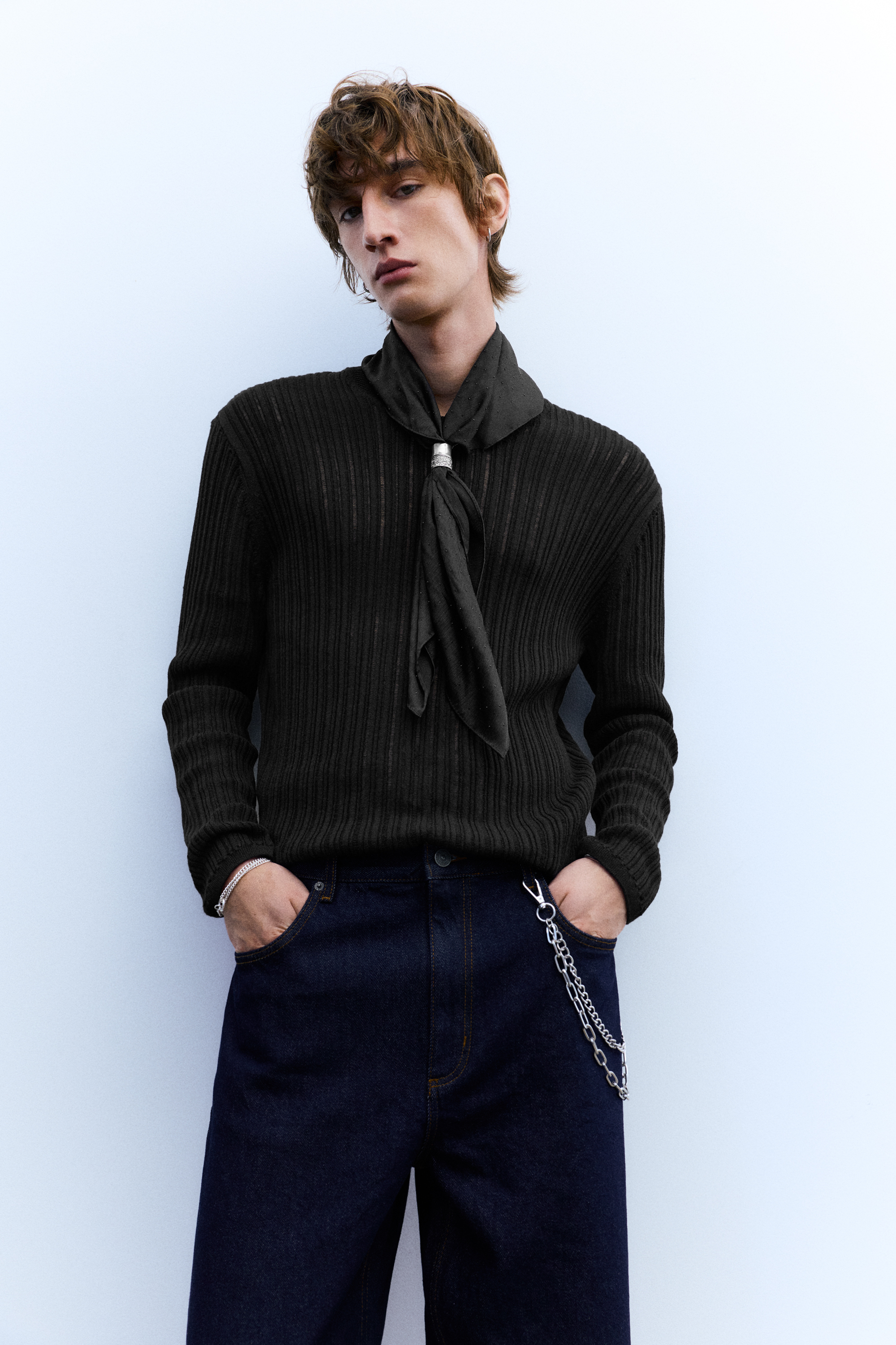 Pull en maille ajourée