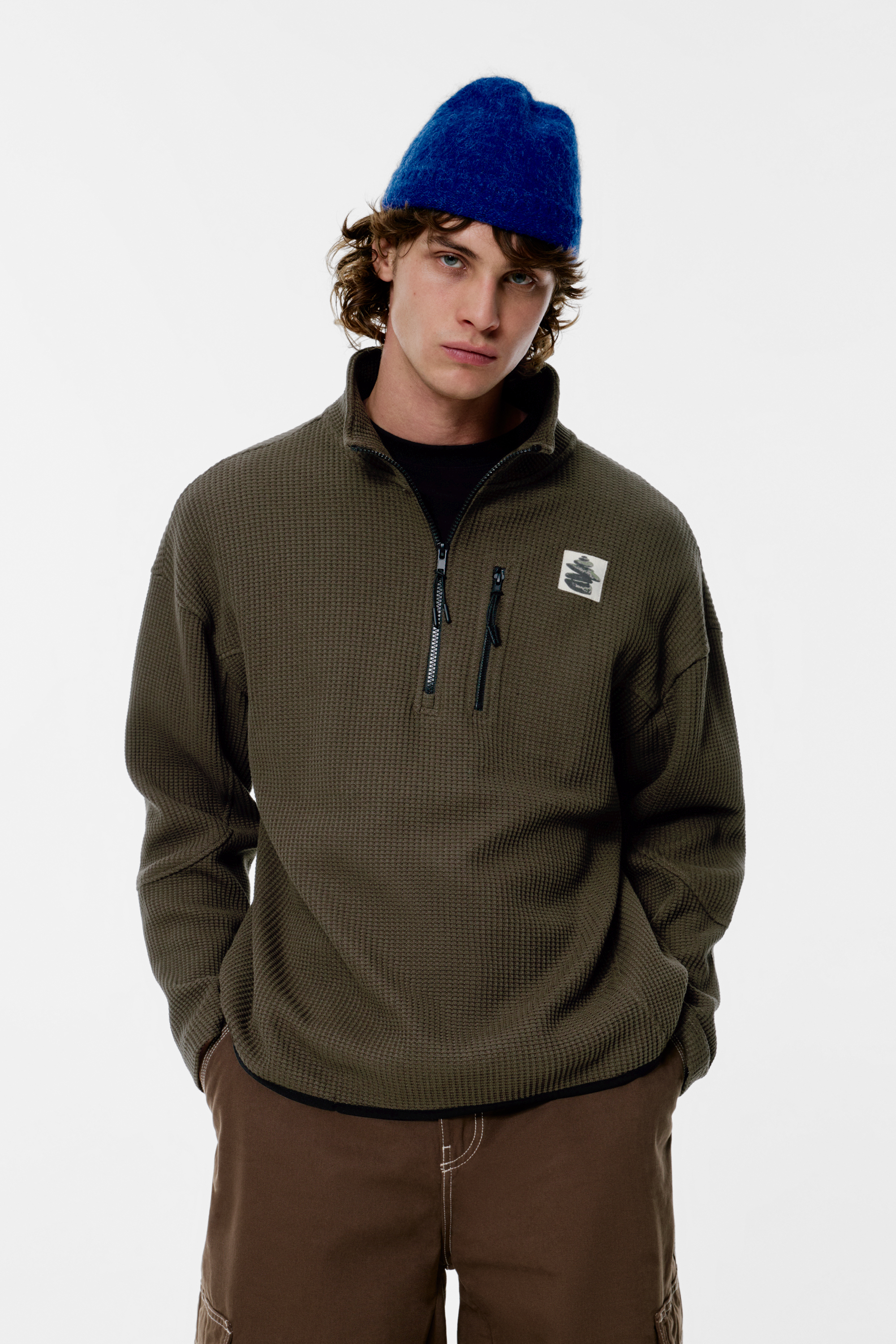 Quarter-zip graphic sweatshirt