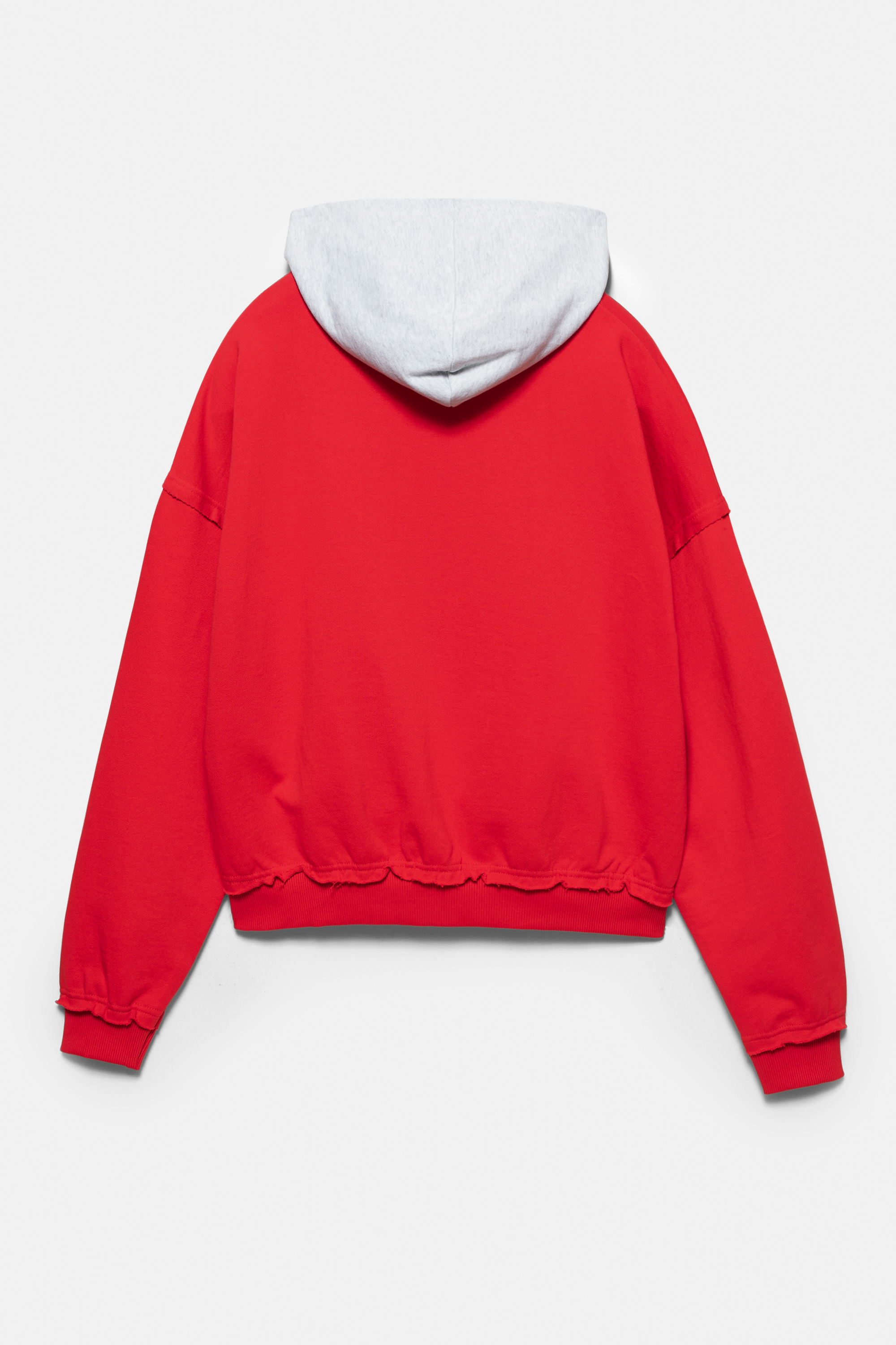 Sweat à capuche zippé contrastant