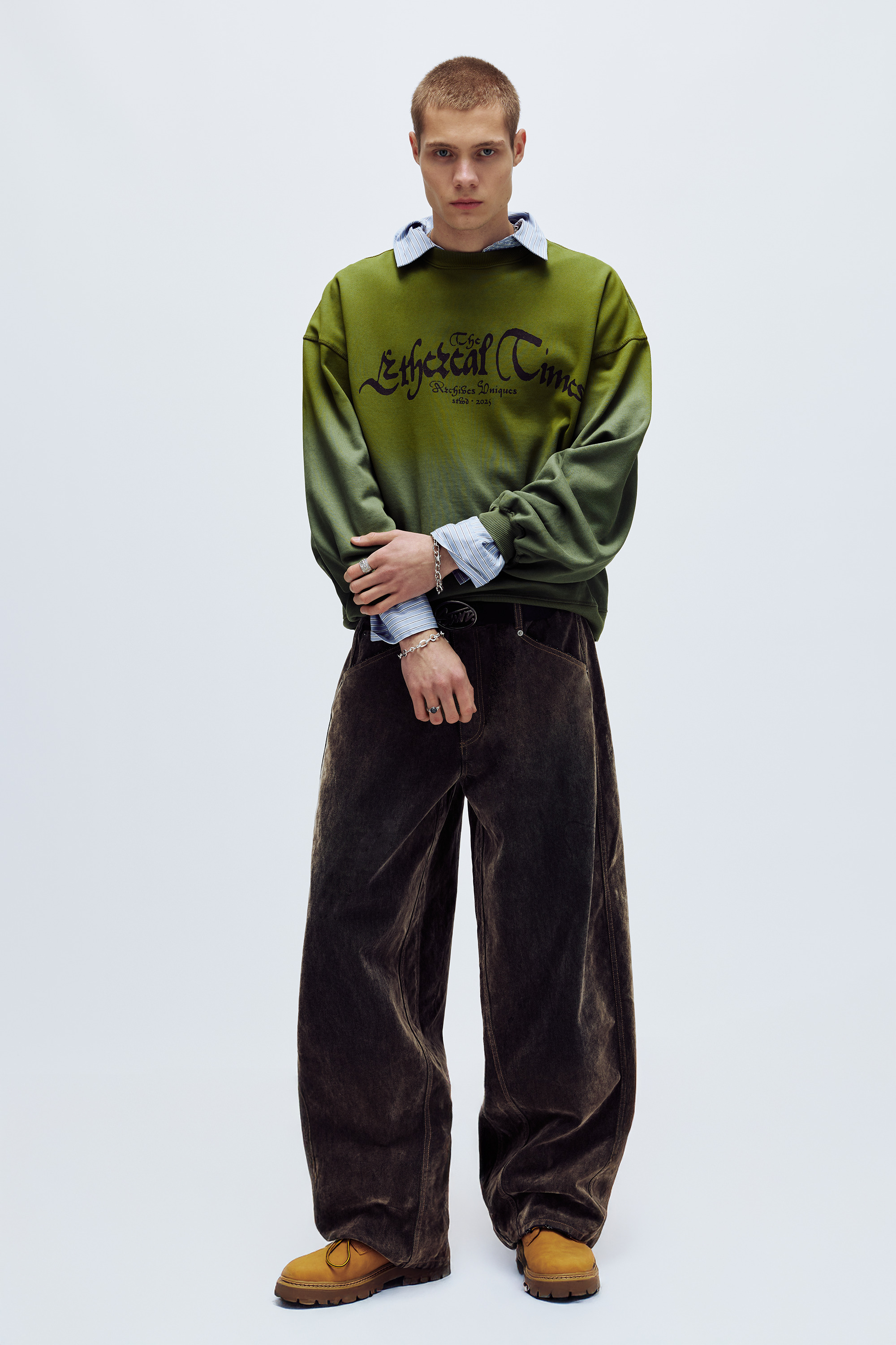 STWD green graphic sweatshirt