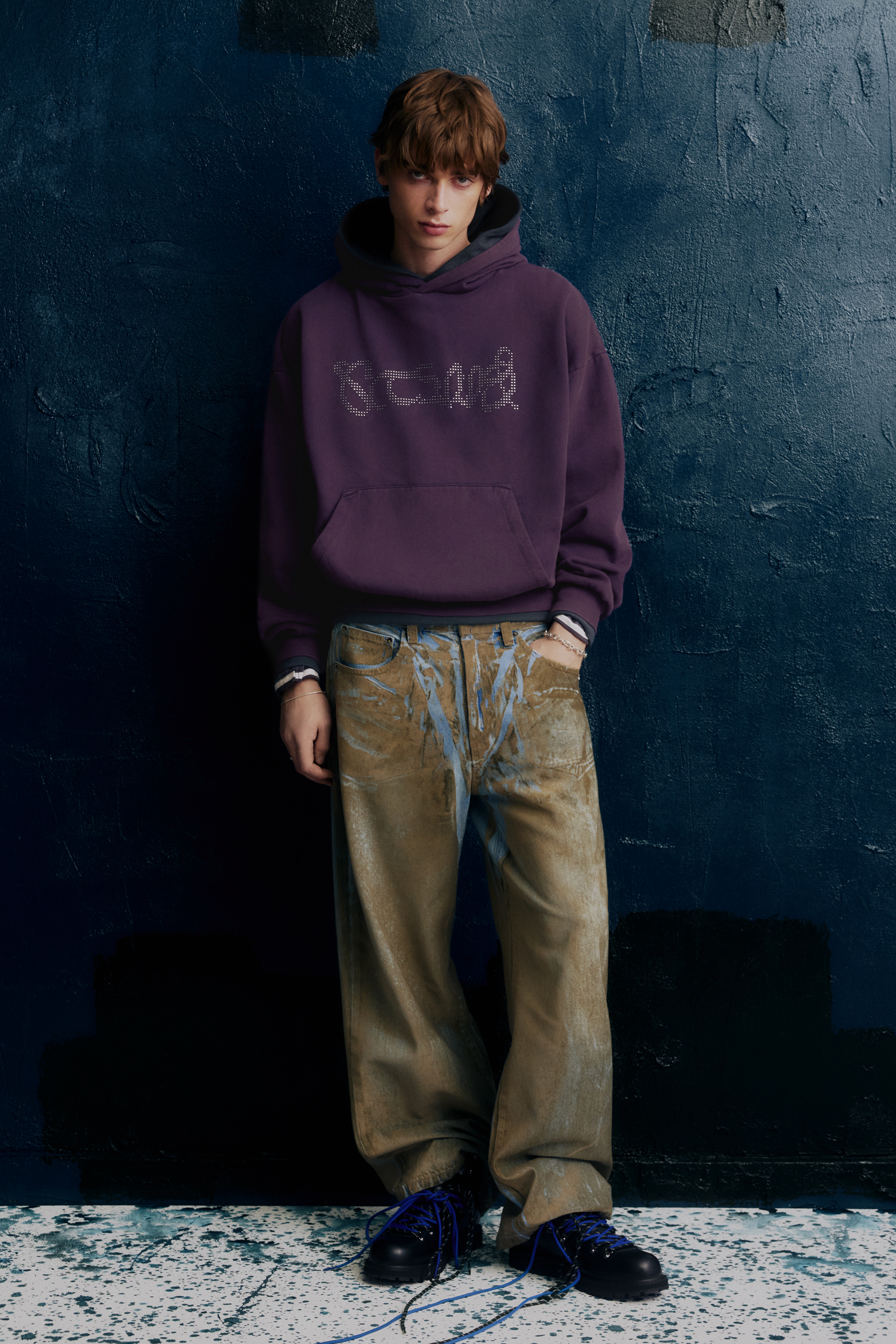 STWD rhinestone hoodie