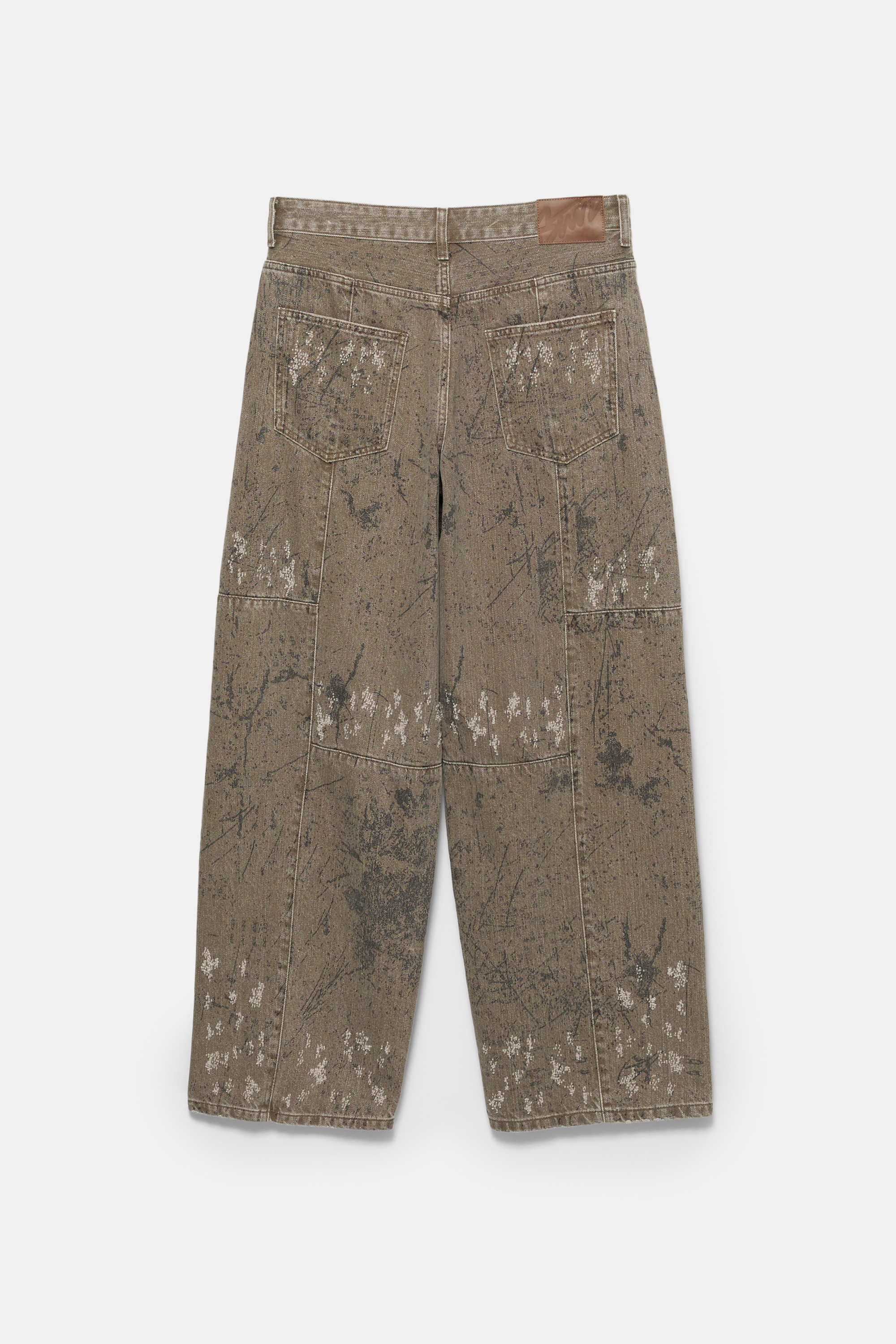 Printed super baggy jeans
