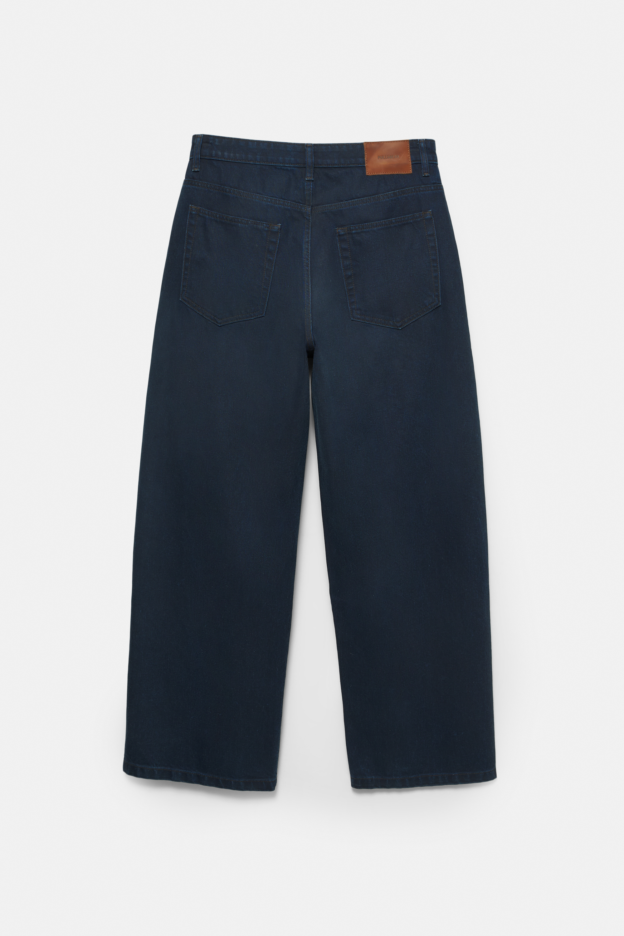 Pārklāti džinsi 'barrel' ar pārliekamu jostasvietu