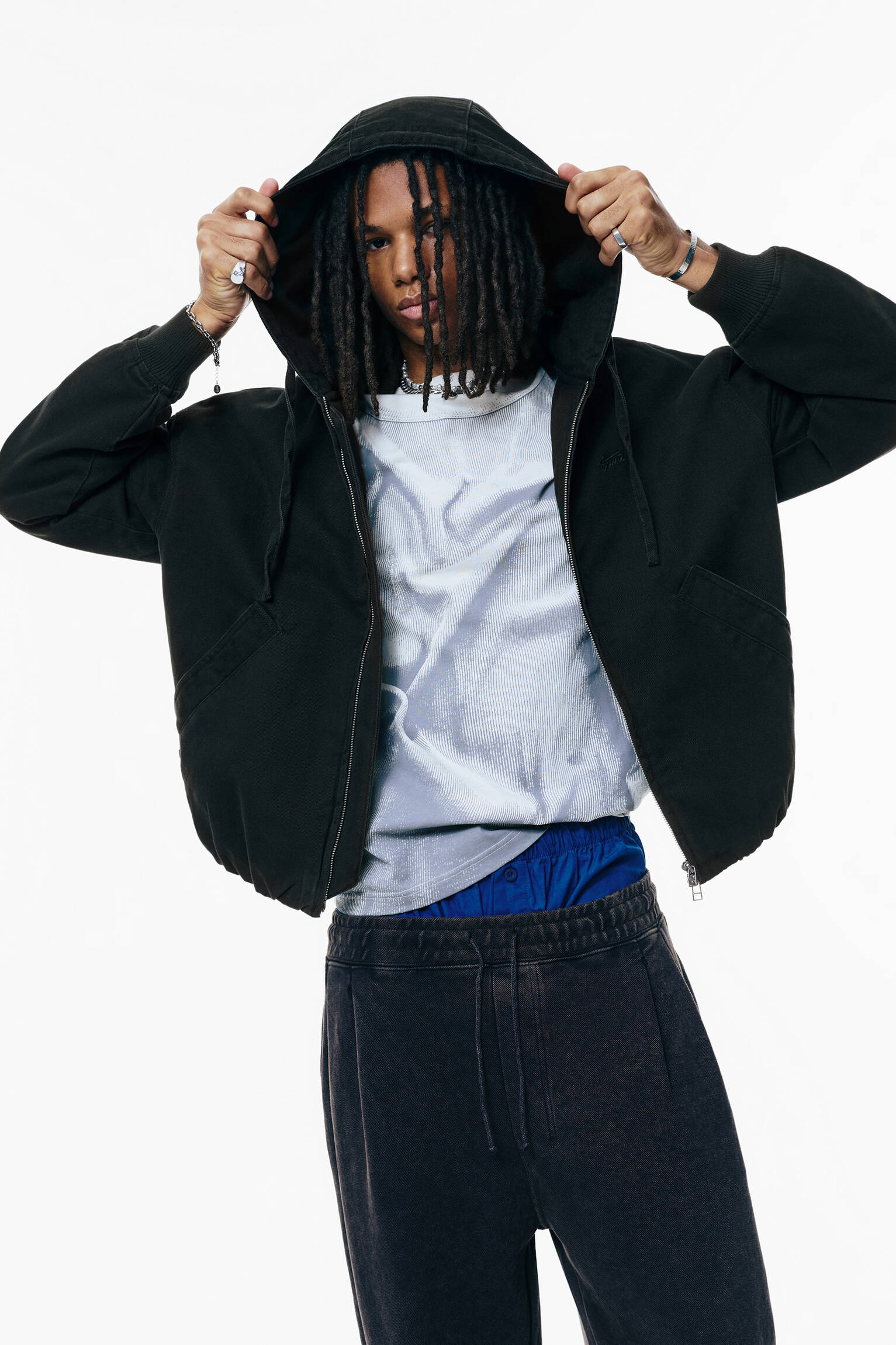 Veste bomber à capuche STWD - pull&bear