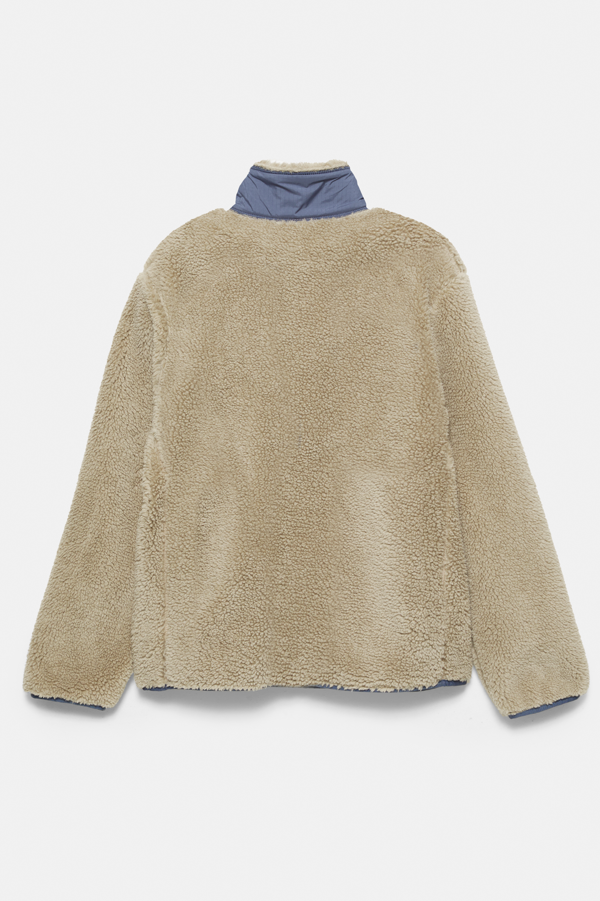 Kombinierte Jacke aus Lammfellimitat