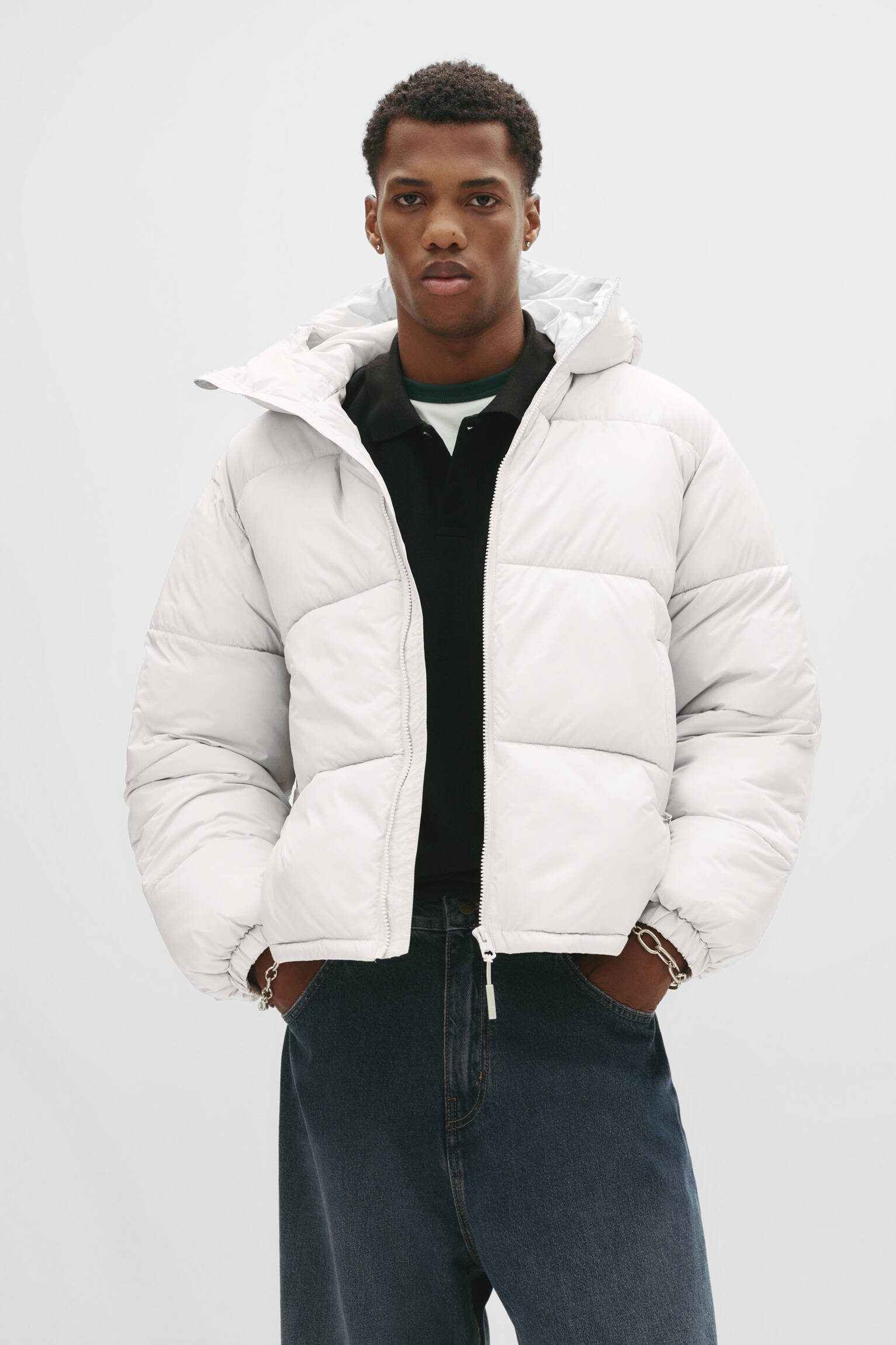 Doudoune à capuche - pull&bear