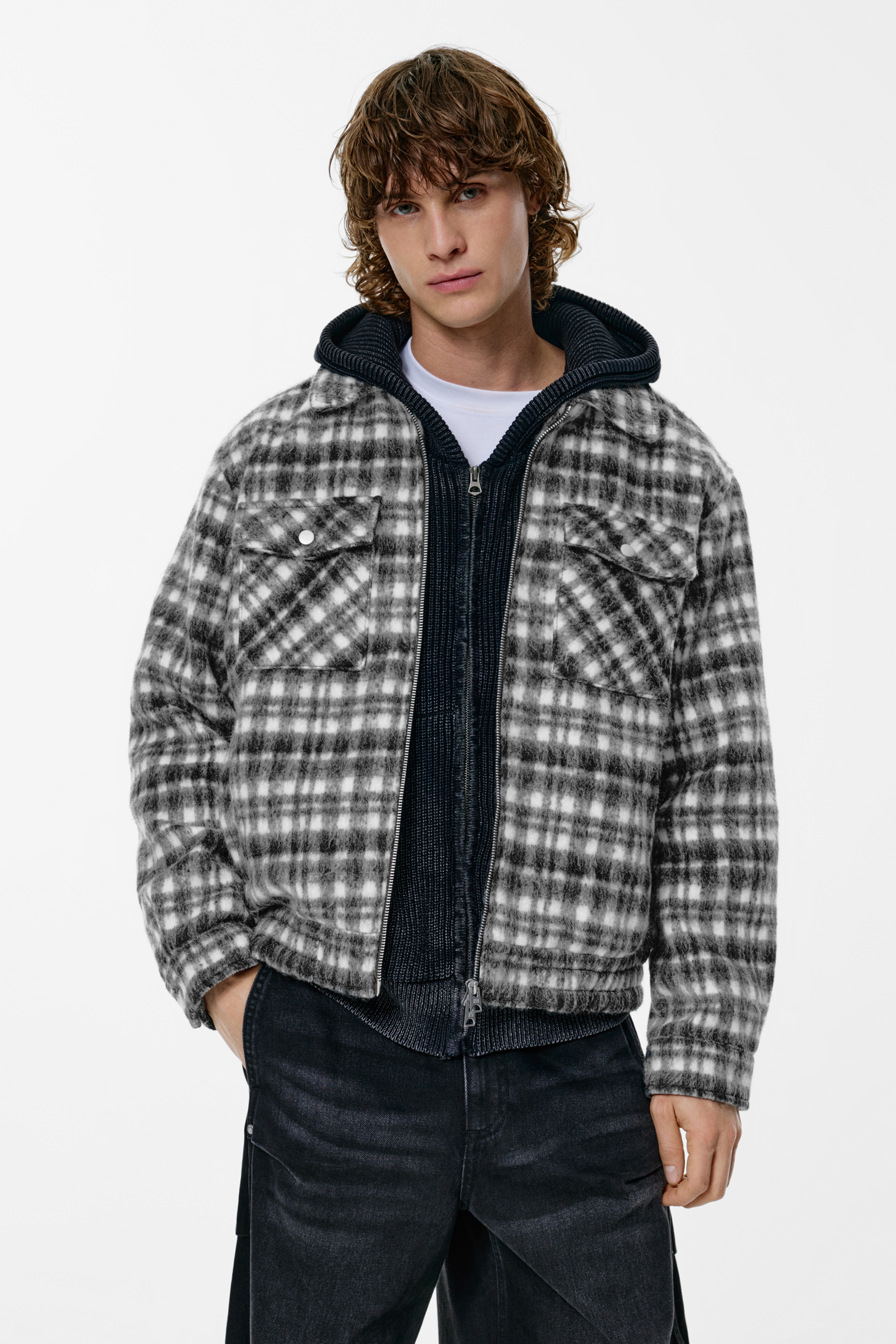 Soft checked jacket