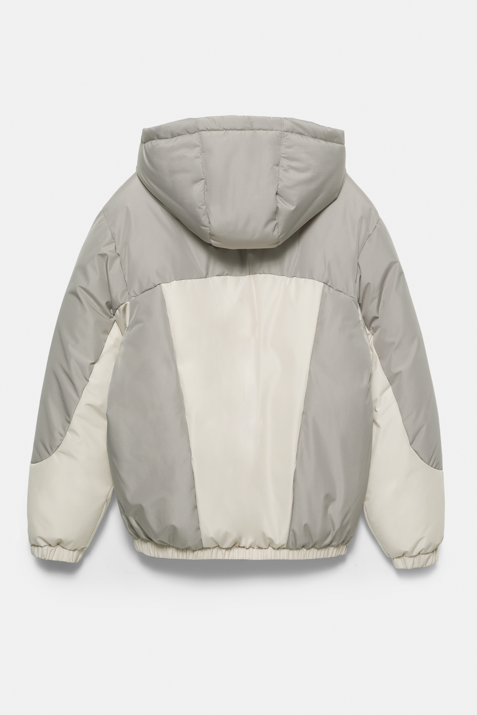 Panelled puffer jacket