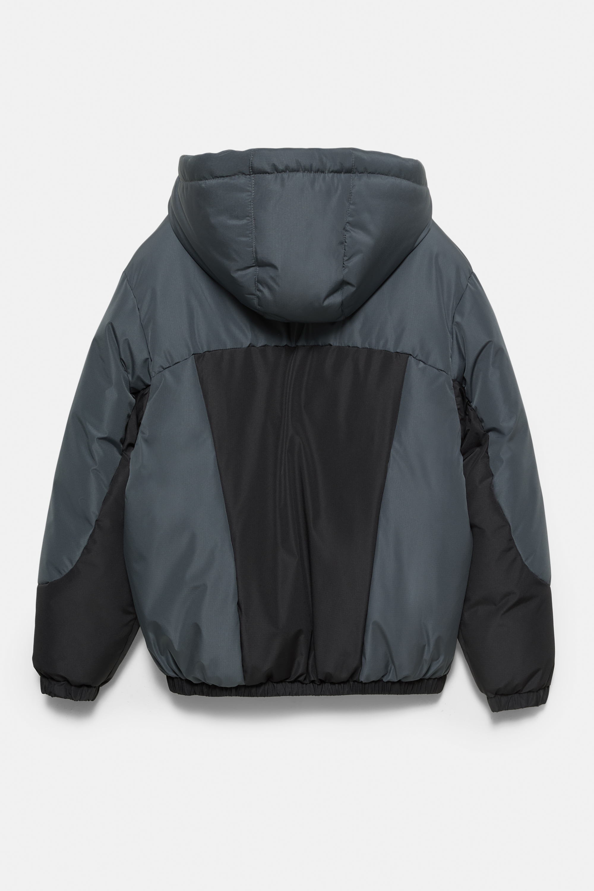 Panelled puffer jacket