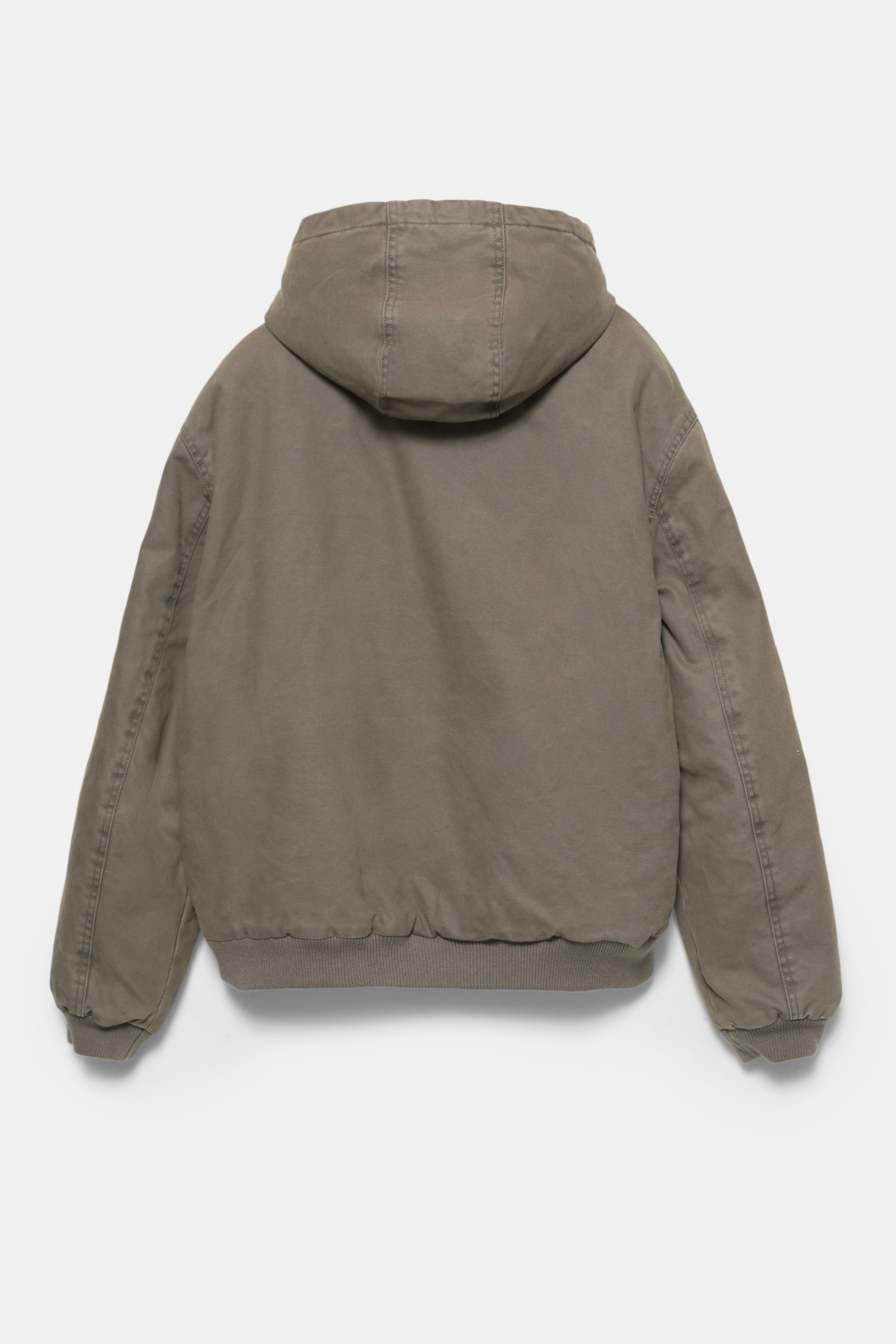 Washed Effect Hooded Jacket
