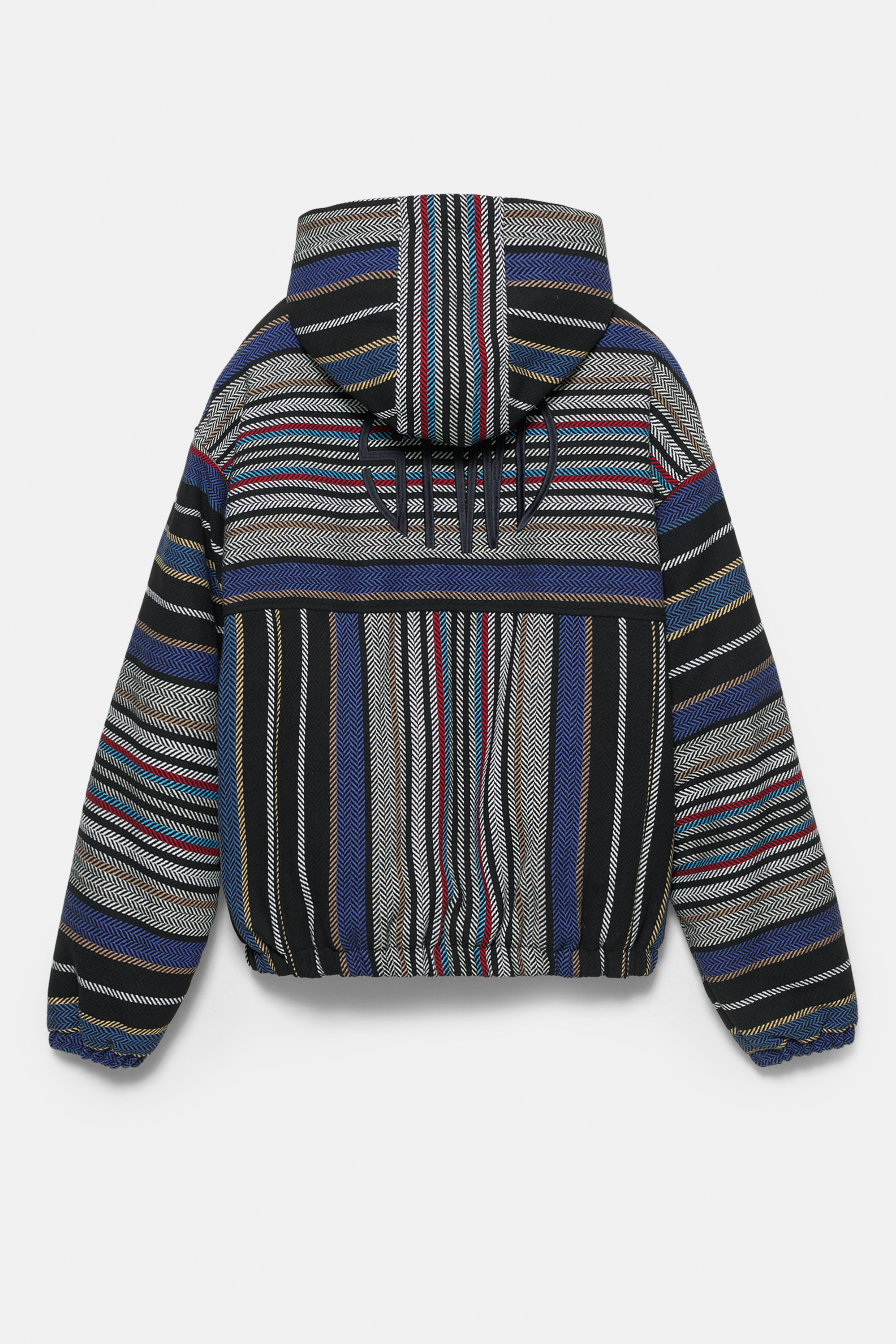 Striped hooded jacket