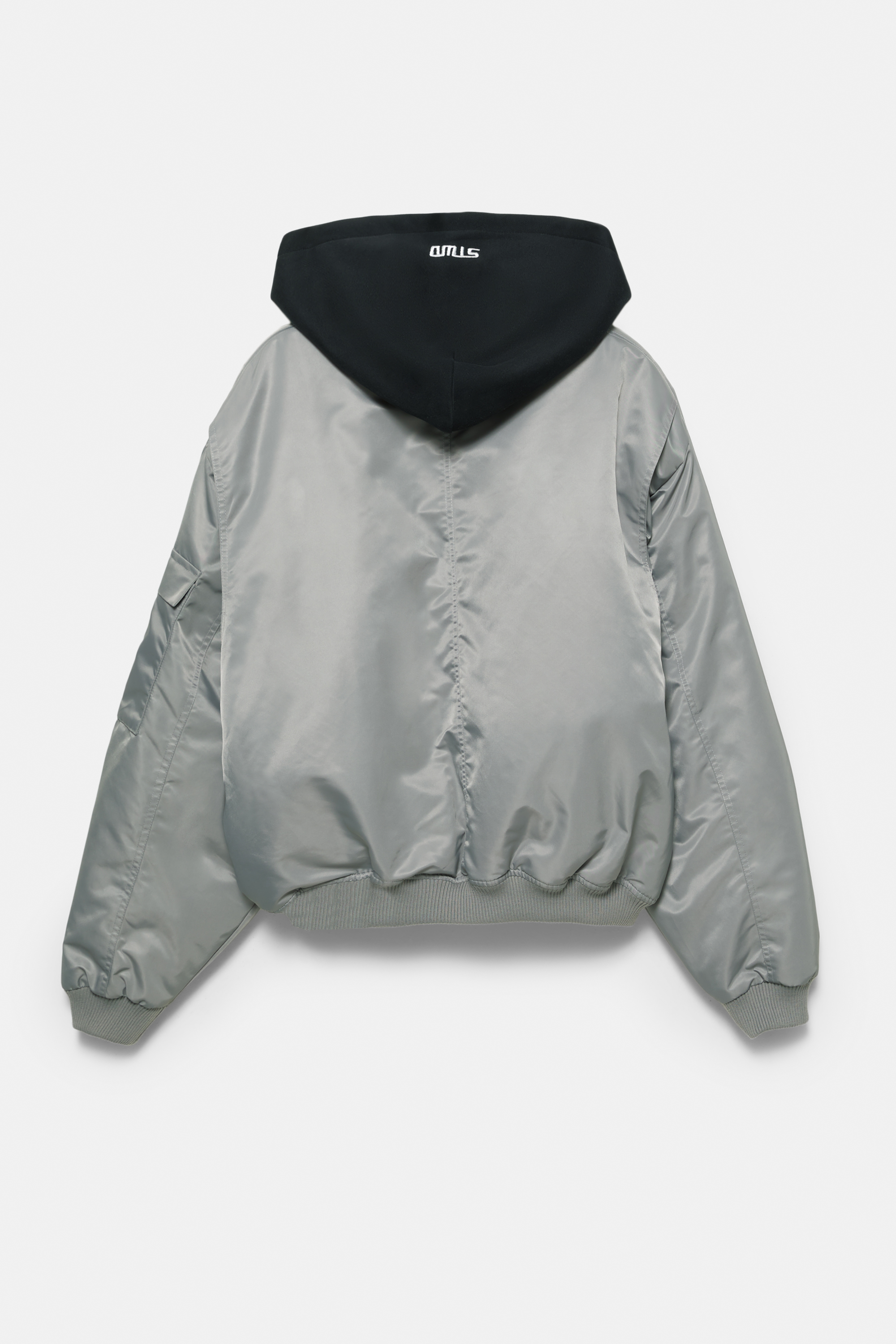Combined hooded bomber jacket
