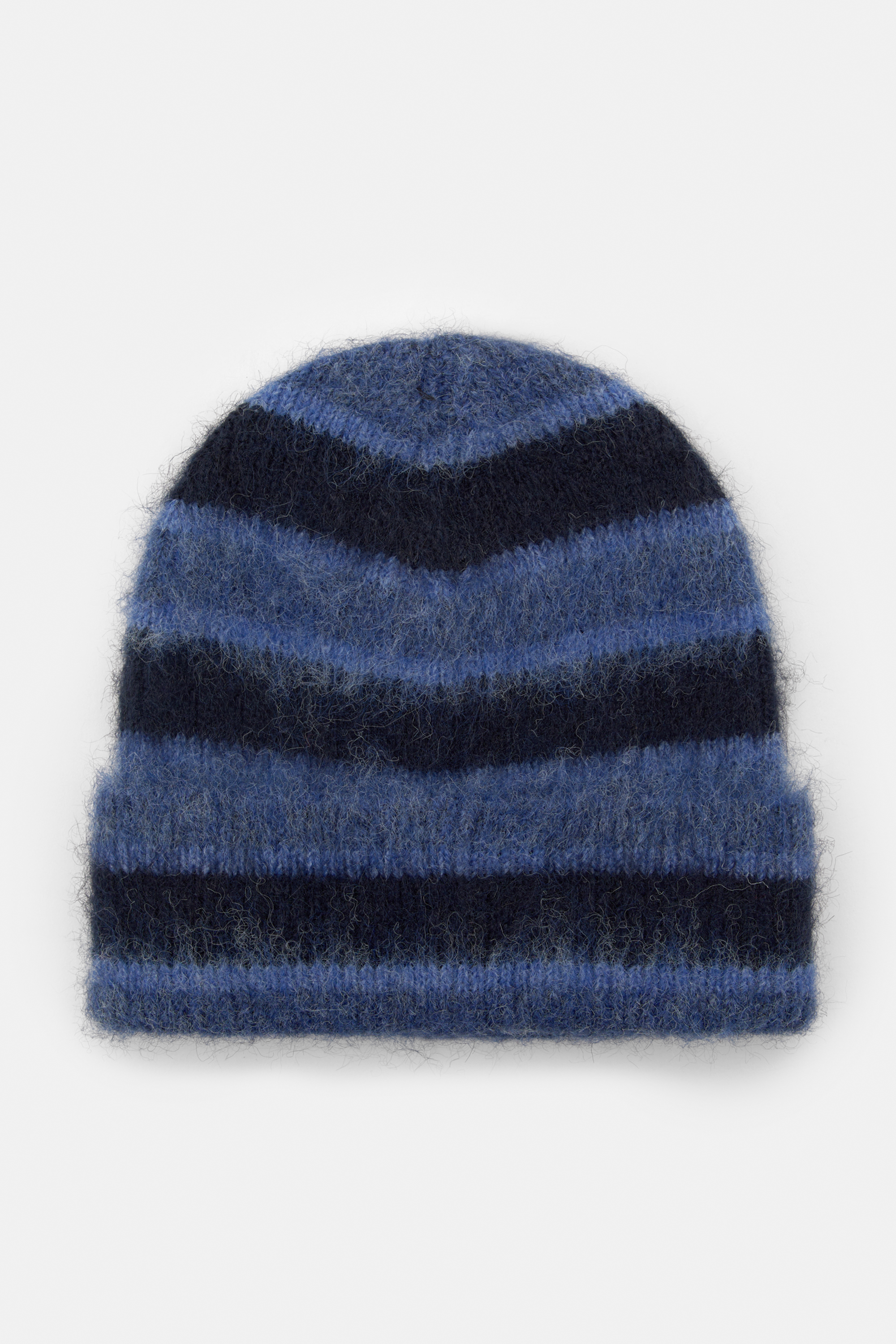 Bonnet en maille rayé