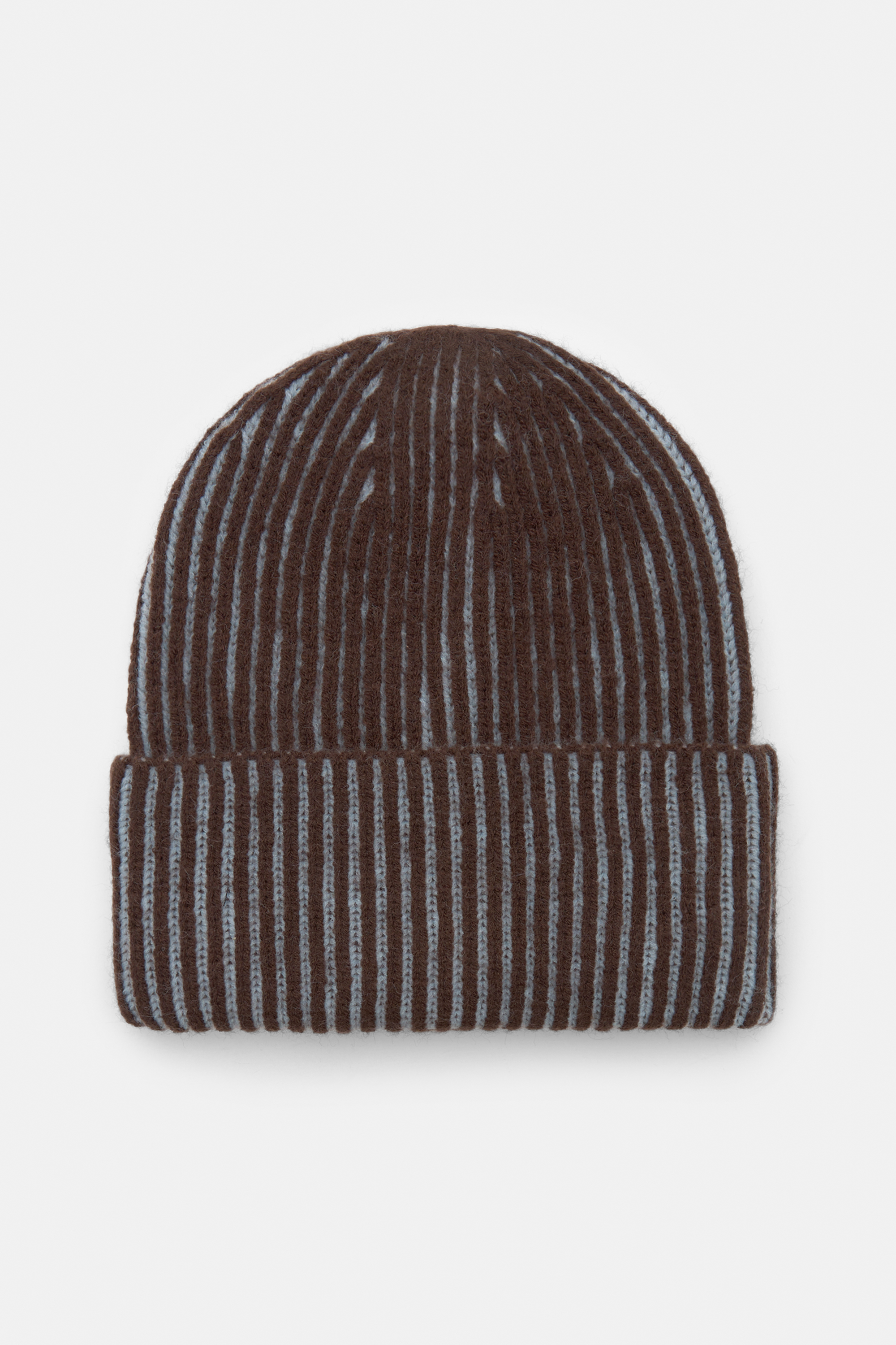 Contrast knit beanie