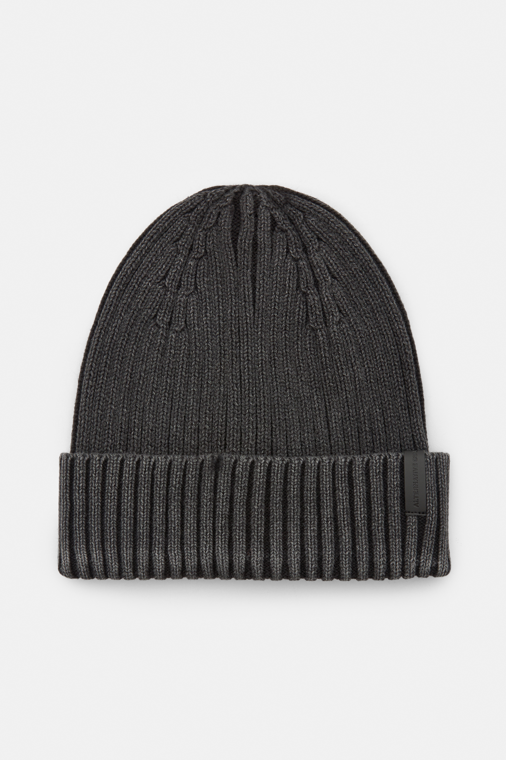 Μαύρο σκουφάκι beanie με ξεβαμμένο φινίρισμα