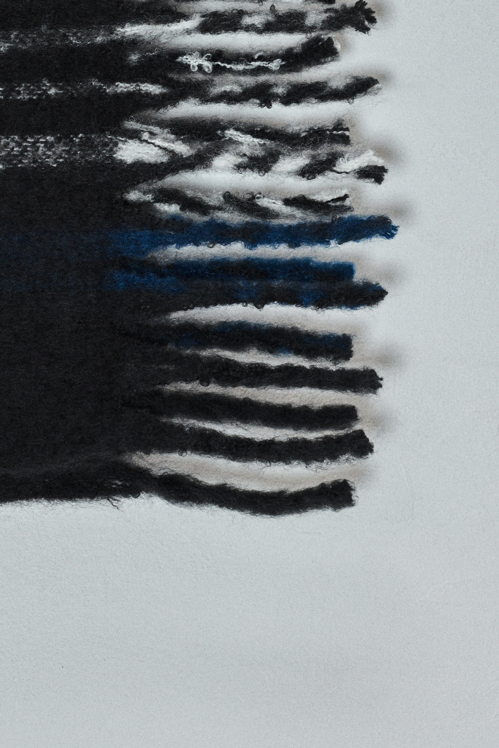 Striped fringed scarf