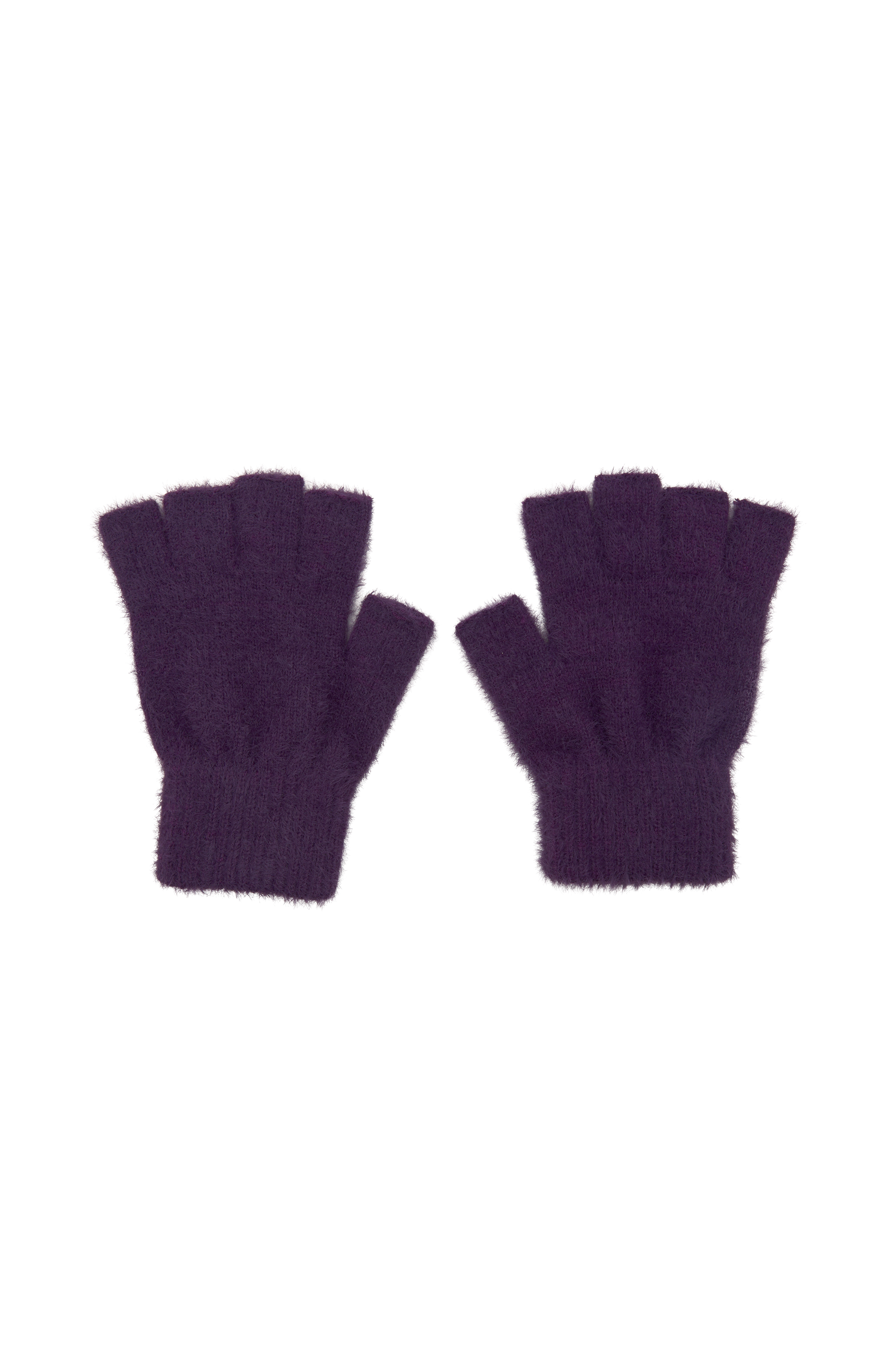 Faux fur mittens