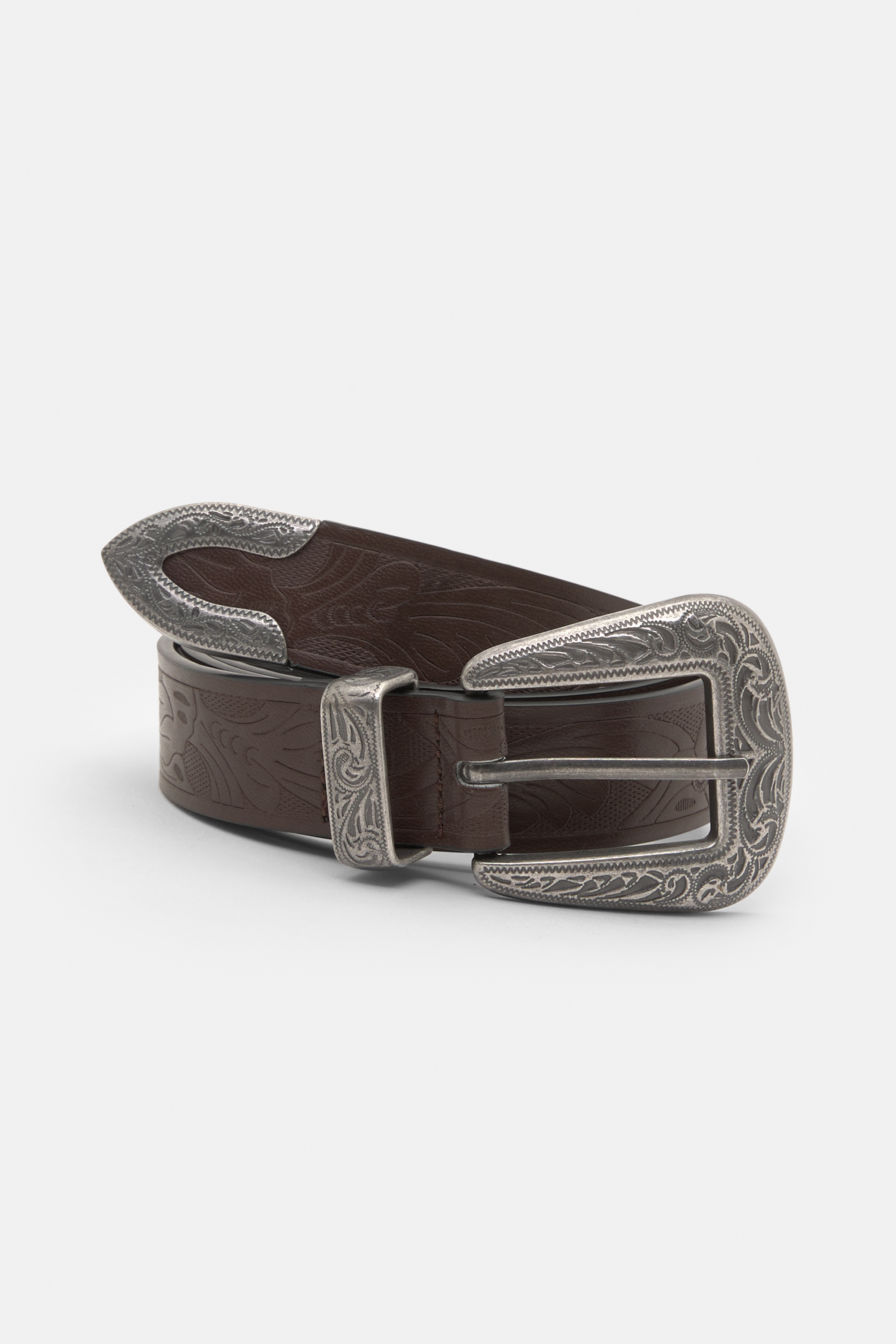 Cowboy leather effect belt