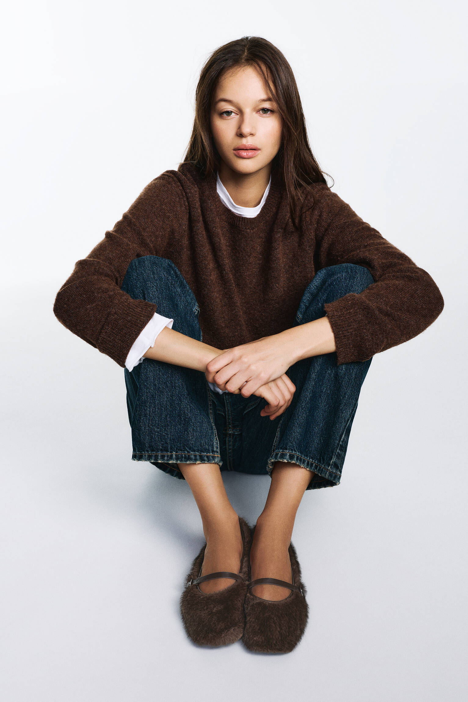 Ballerine in pelliccia sintetica