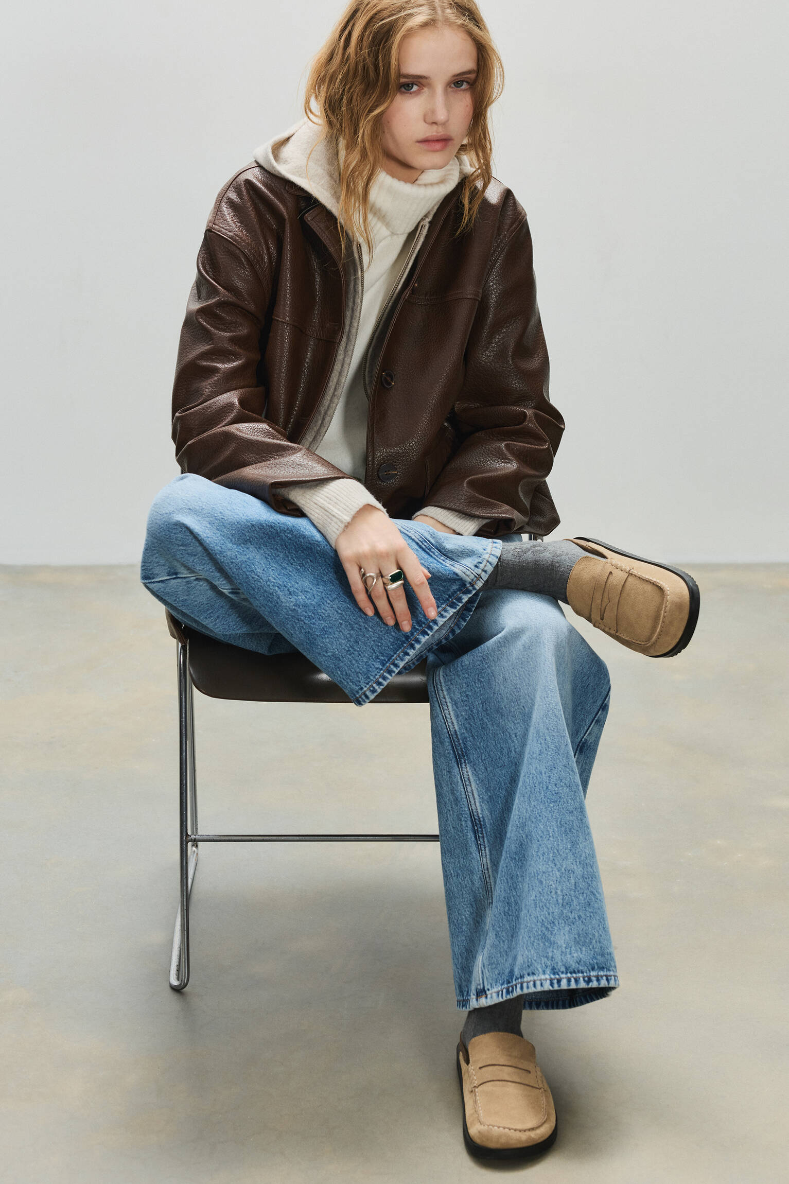 Sabots cuir - pull&bear