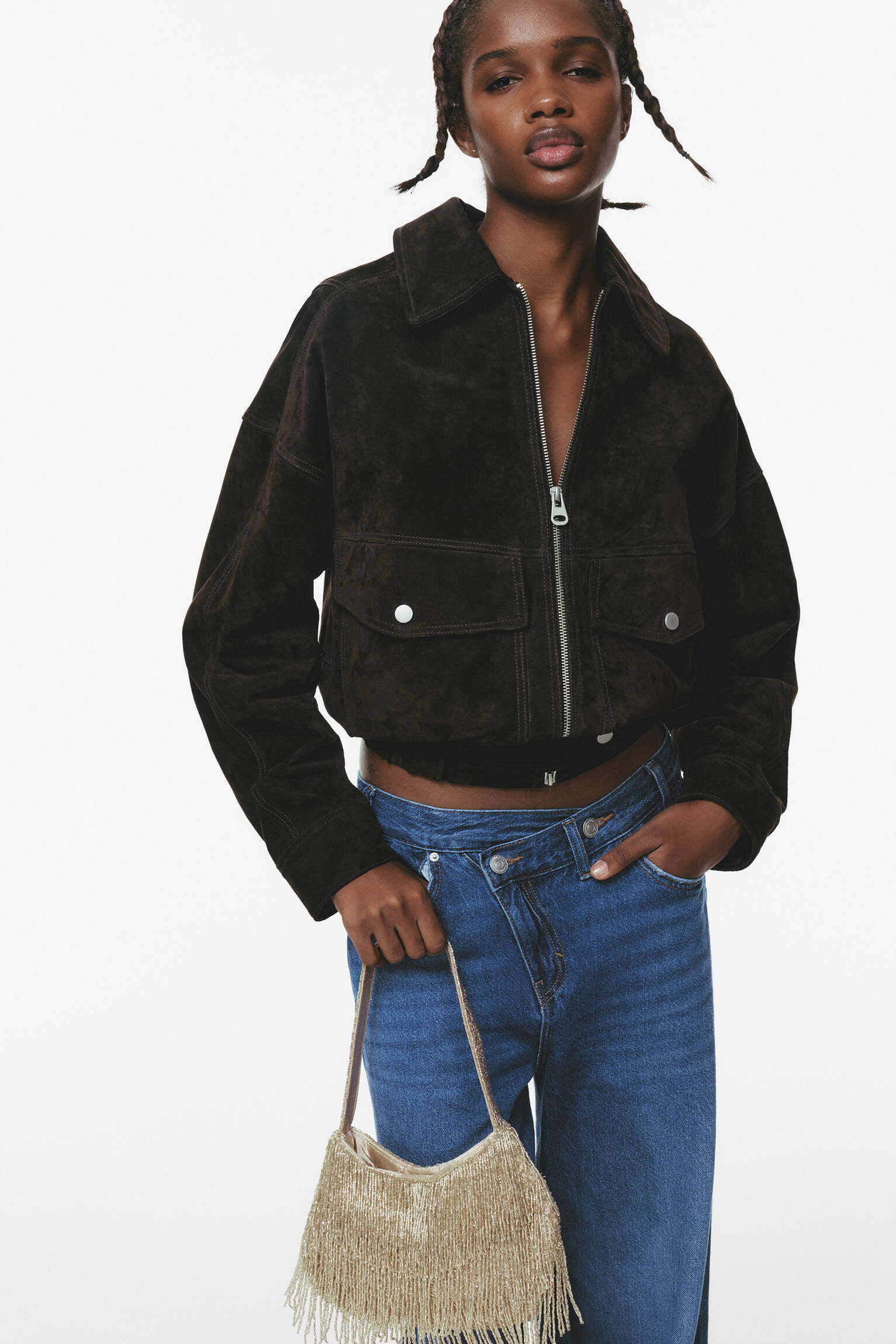 Sac porté épaule perles franges - pull&bear