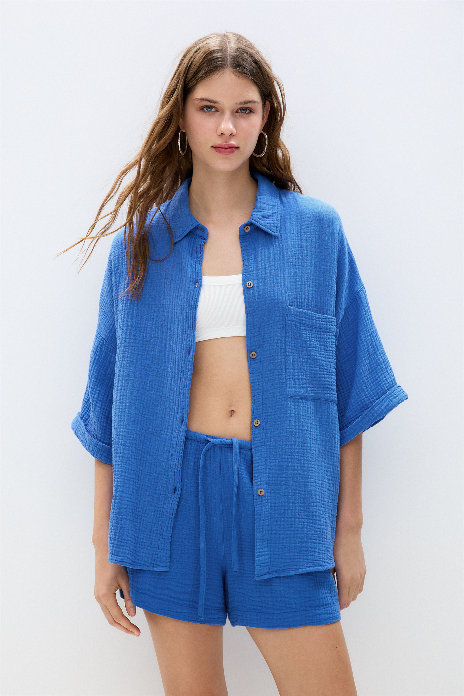 Shirt Top Rayas Pull And Bear Womens Blouses Pull And Bear Camisa