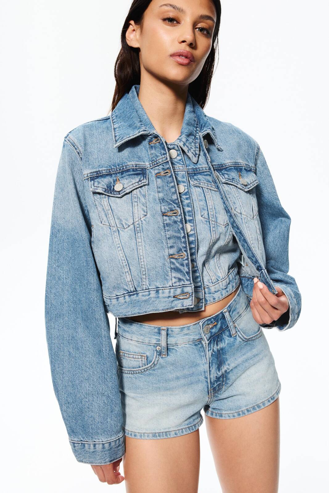 写真まとめ③ Kurze Oversize Jeansjacke Oversized Denim Jacket Jeansjacke Damen