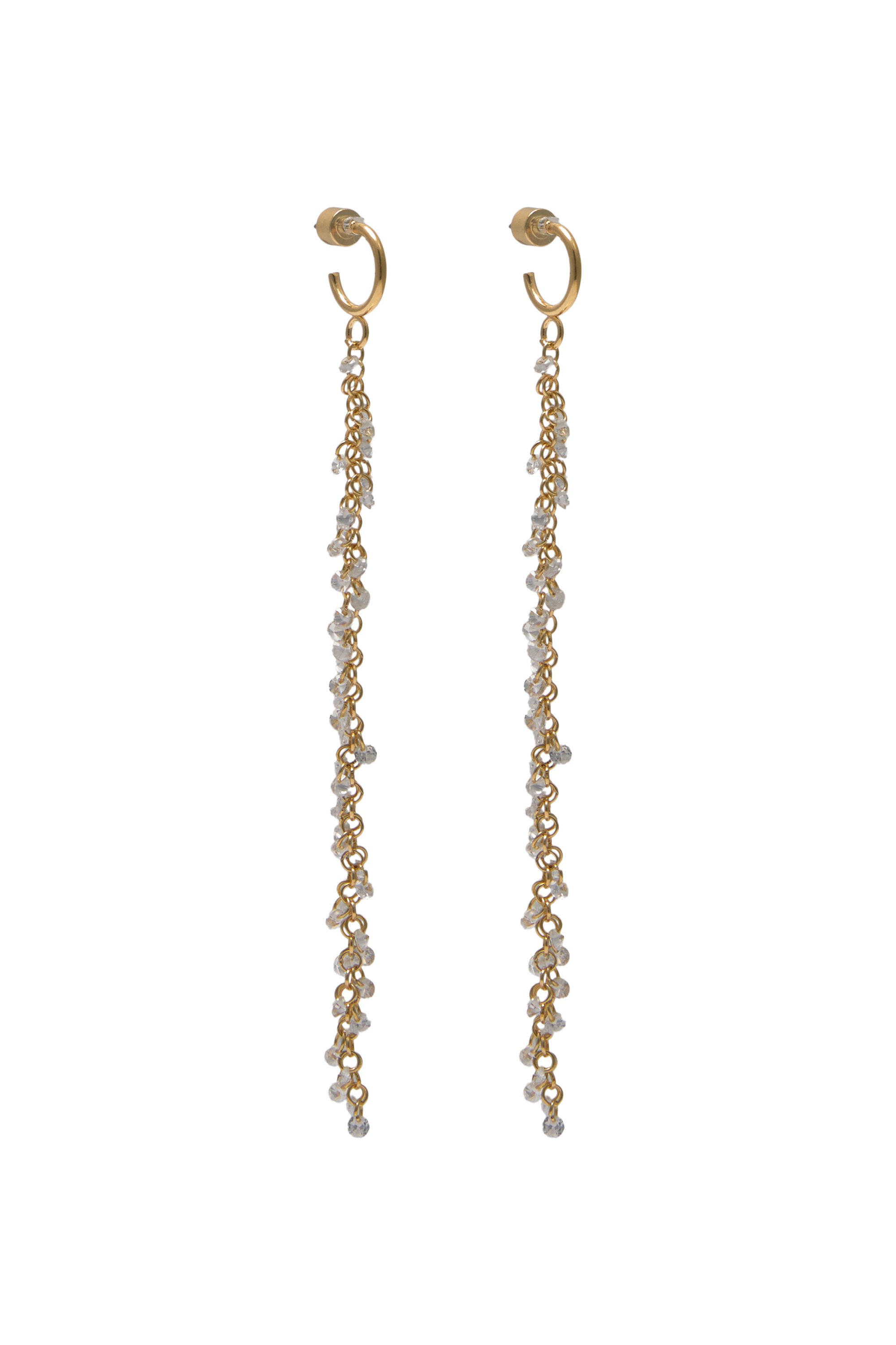 Lange oorbellen met glitters