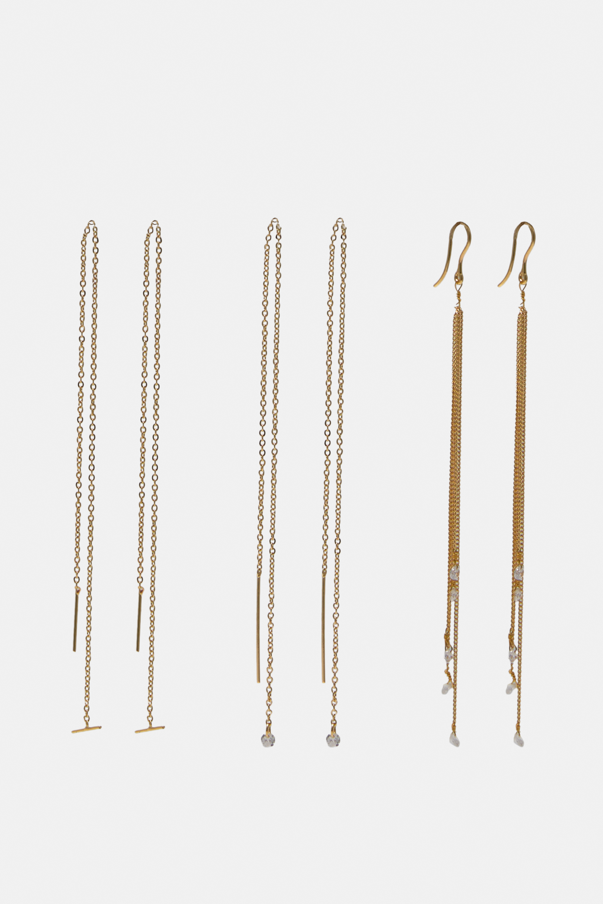 Pack 3 pares pendientes largos