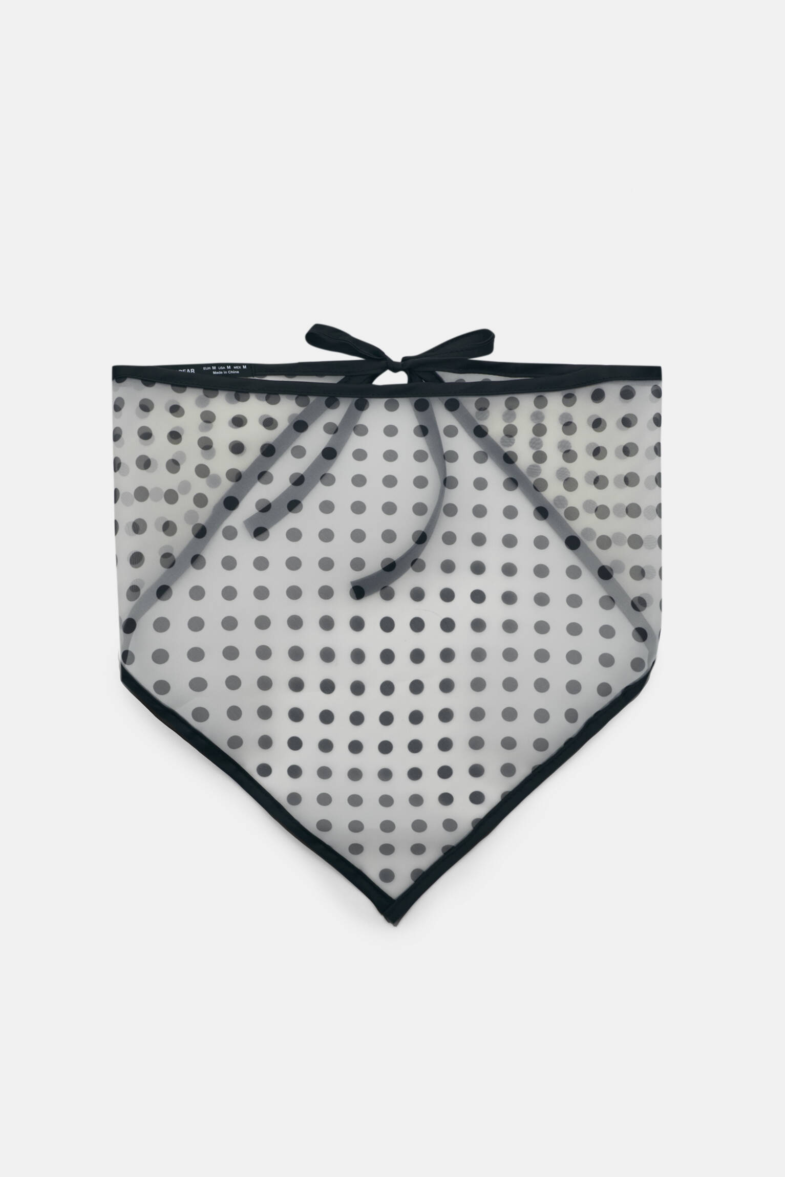 Yarı transparan puantiyeli bandana - Görsel 8