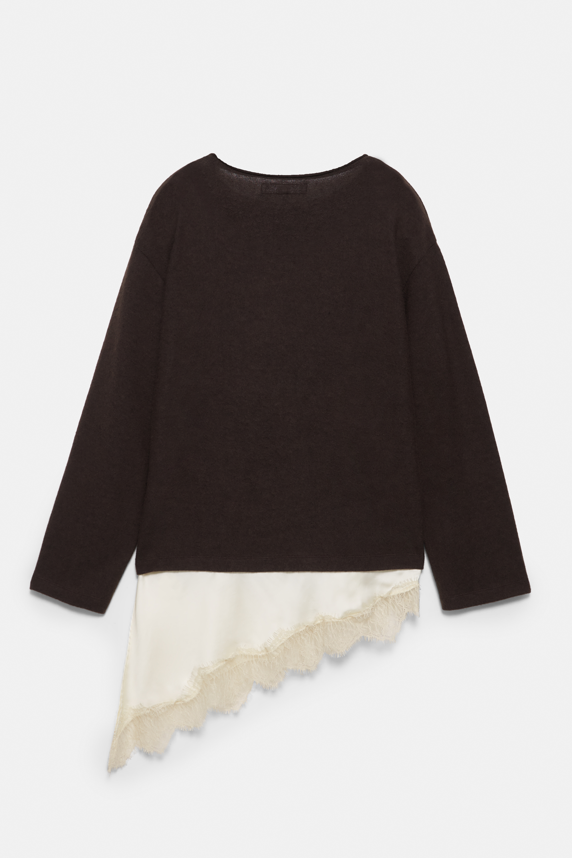 Jersey fino encaje combinado