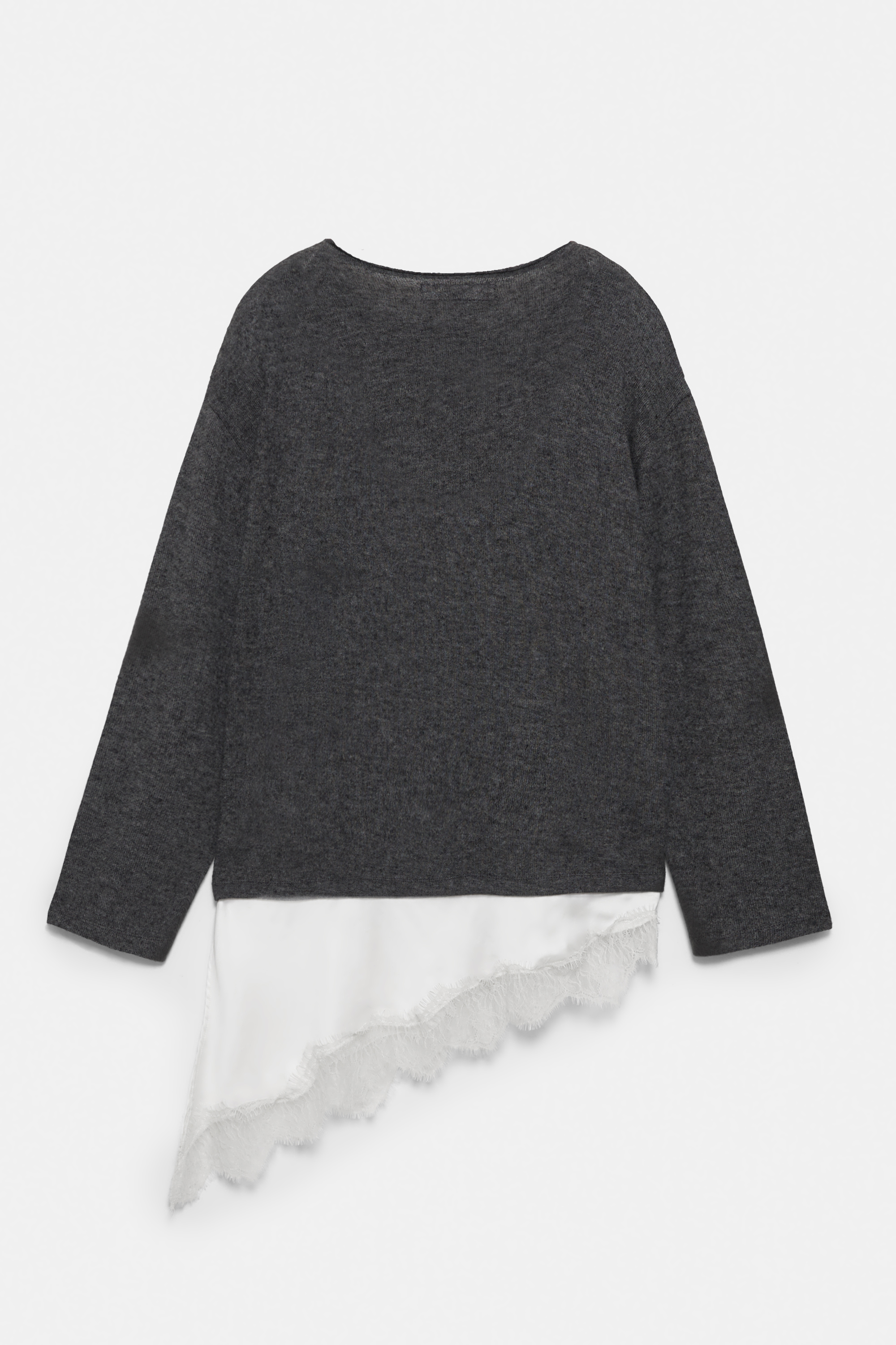 Maglia fine in pizzo combinato