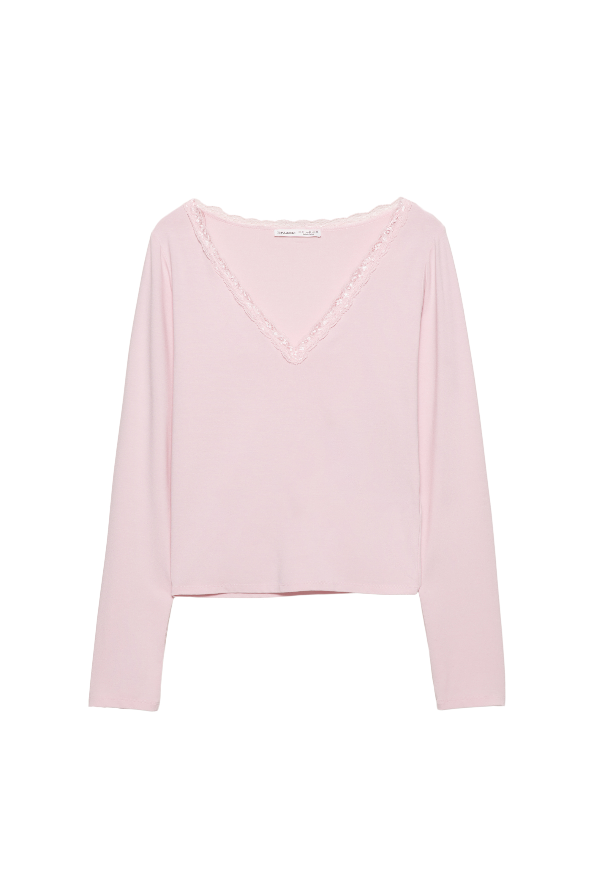 Koszulka z koronkowym dekoltem