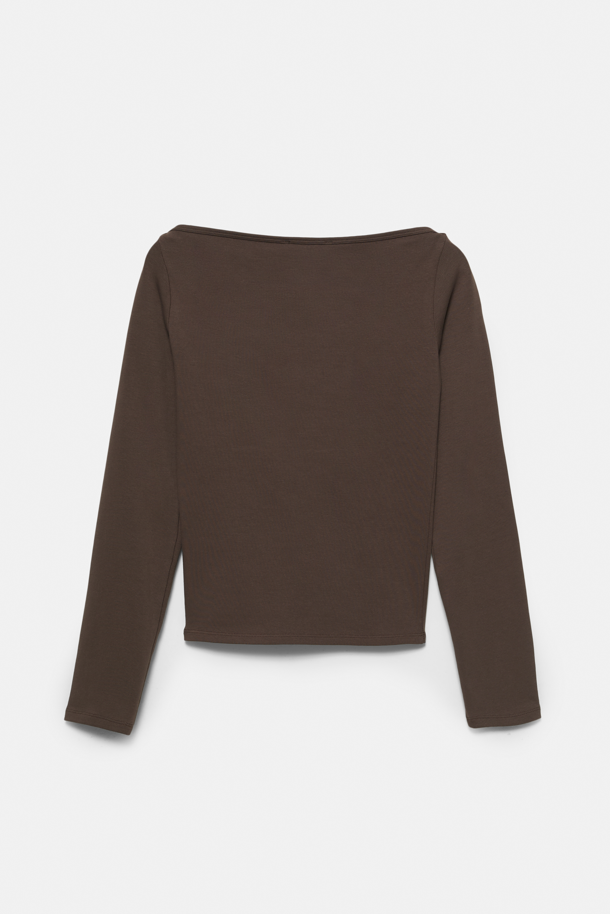 Camiseta manga larga cuello barco