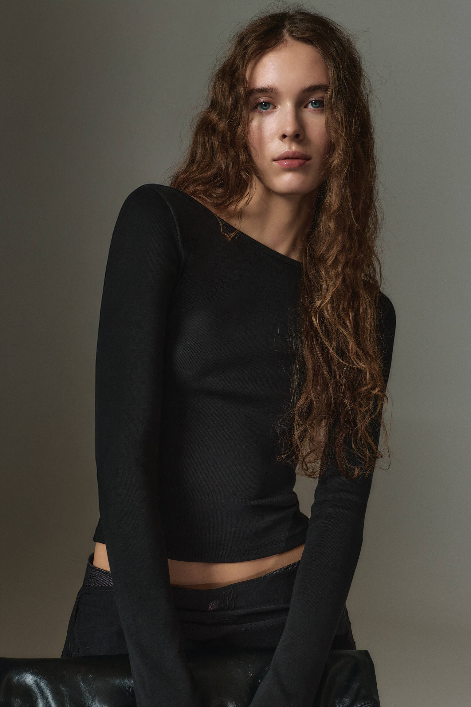 T-shirt manches longues col bateau