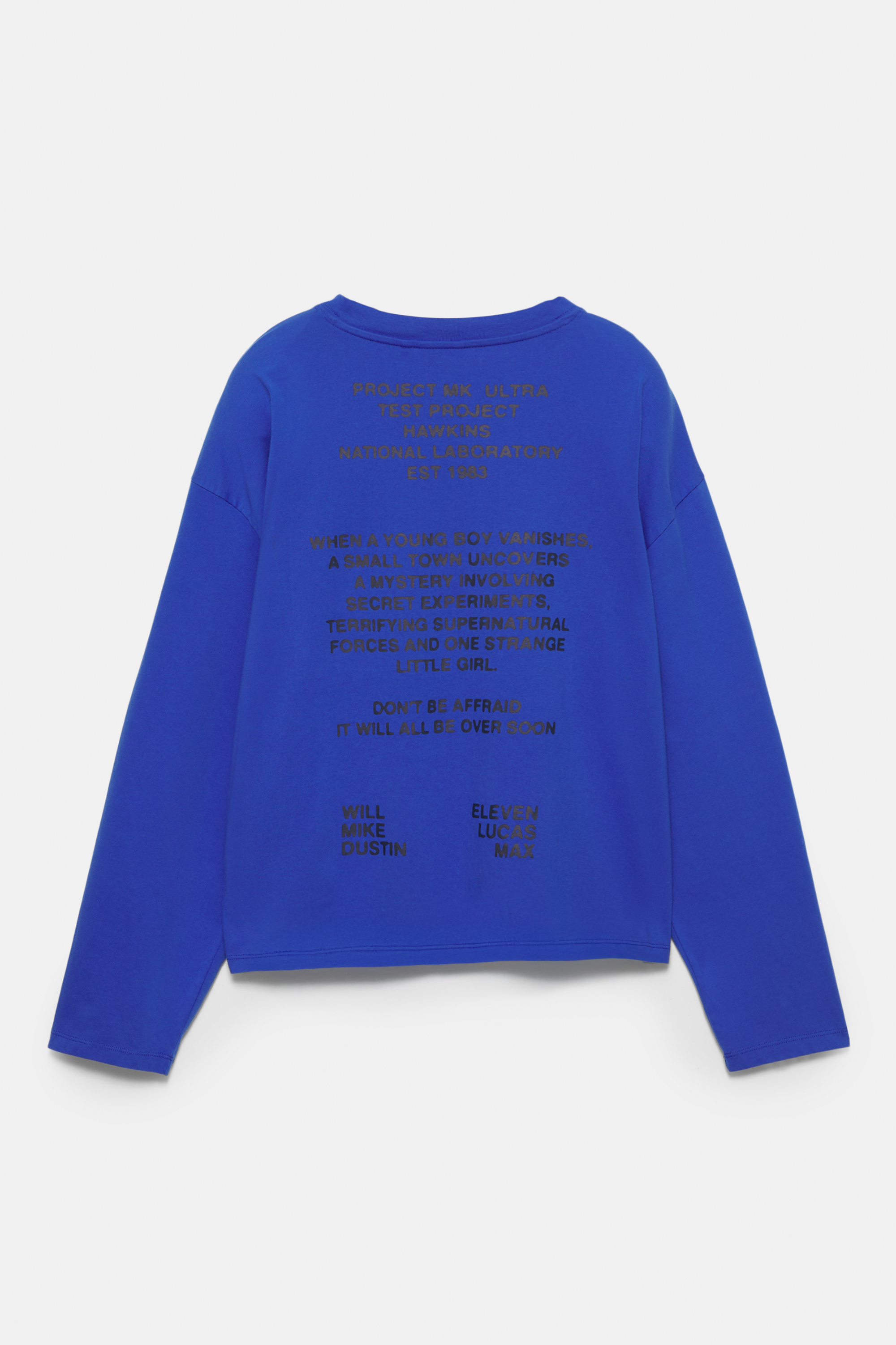 Blå Stranger Things t-shirt