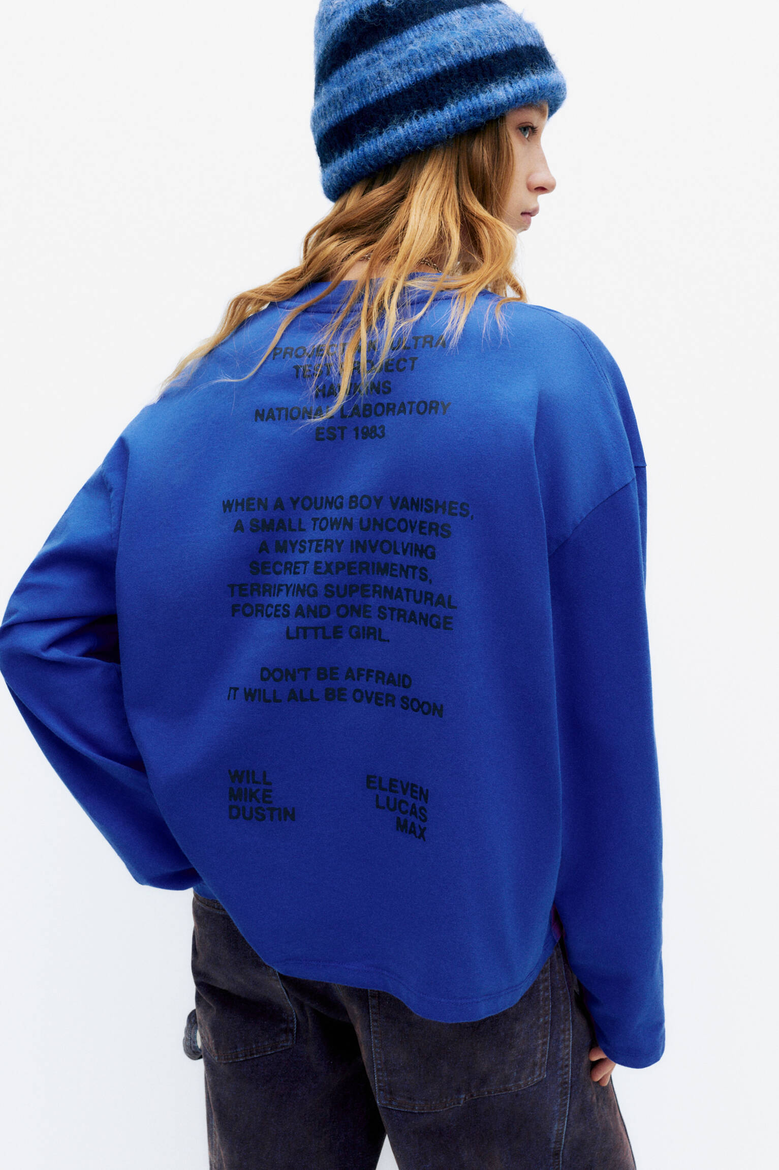 Mavi Stranger Things tişört - Görsel 22