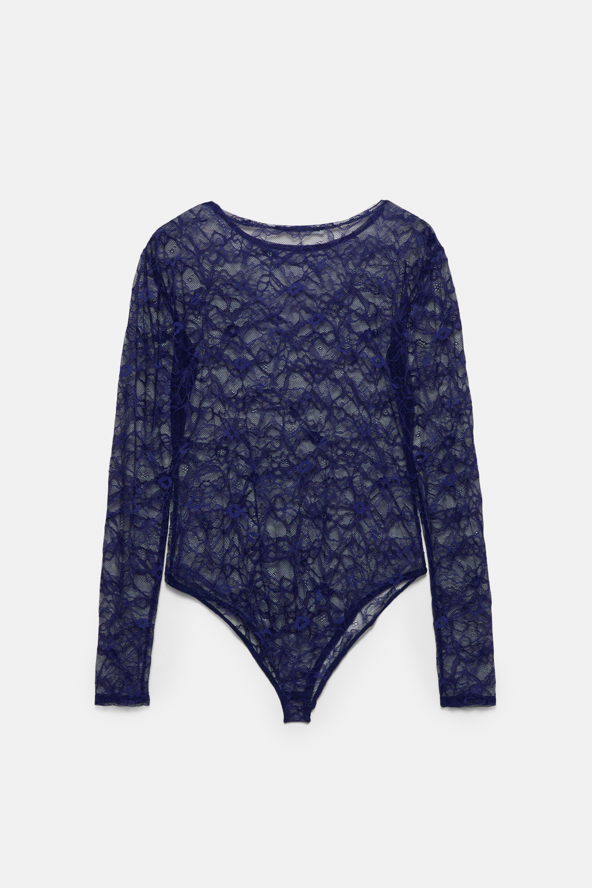 Body en dentelle manches longues