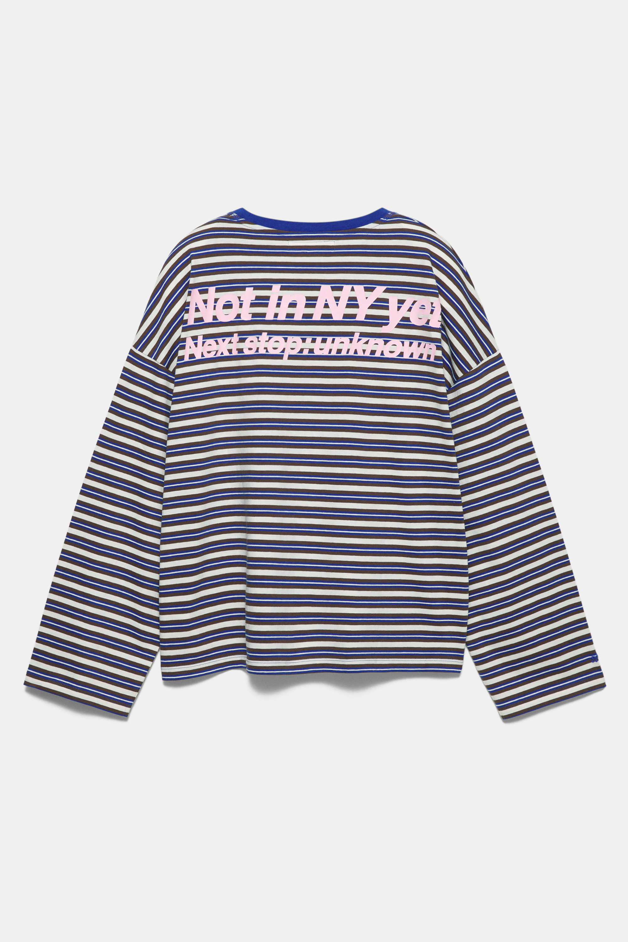 Striped T-shirt with text