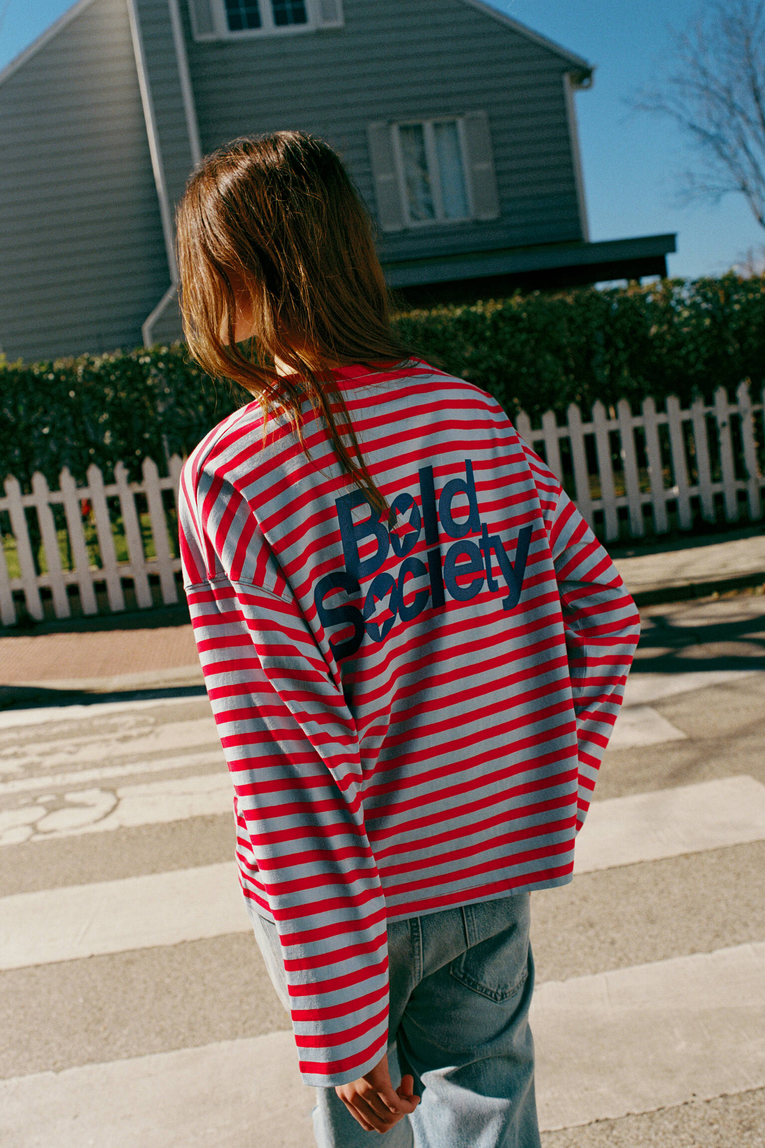 Yazı detaylı çizgili t-shirt - Görsel 21